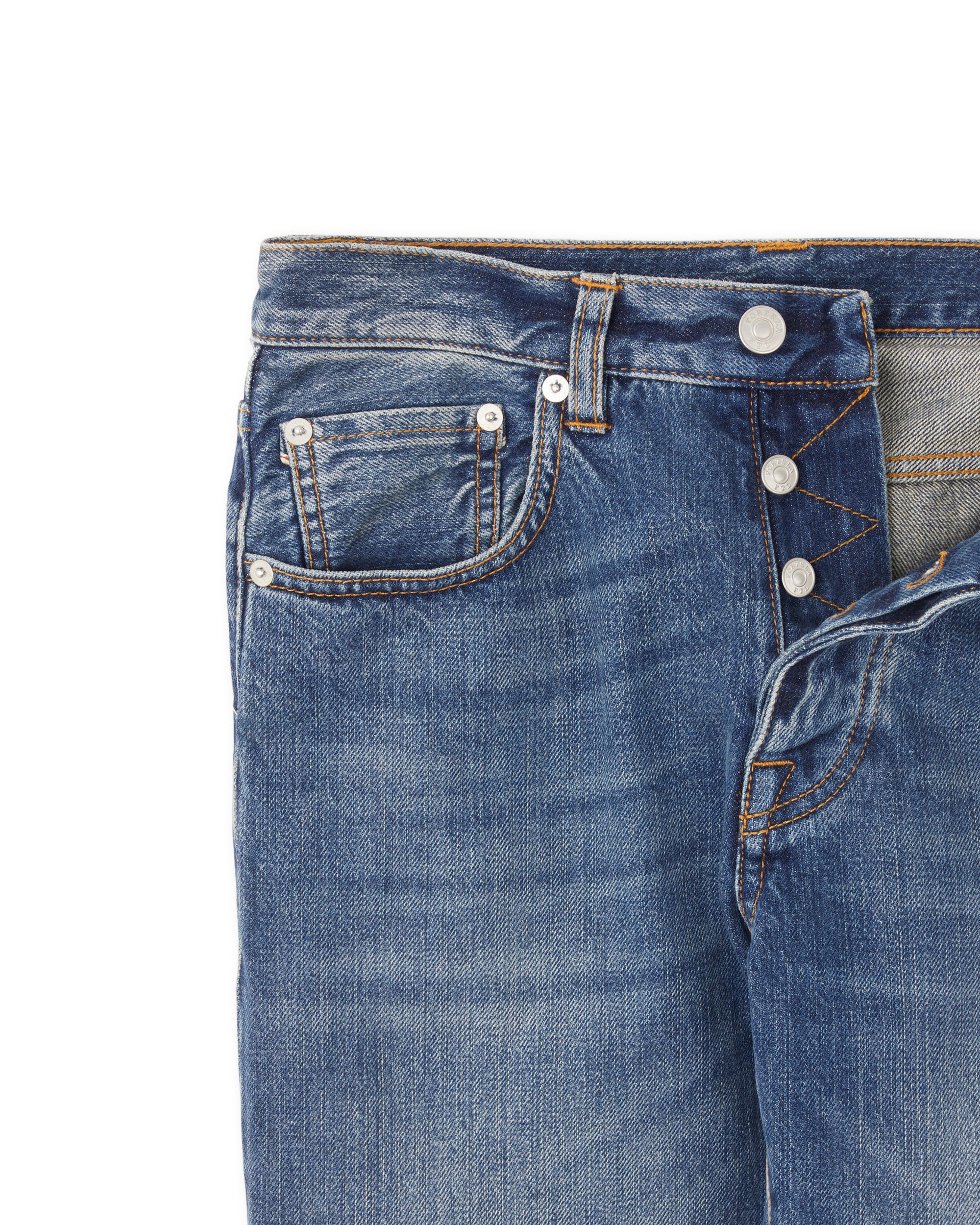 965 John Japan Denim Selvedge 5-pocket Regular Fit Bleach Wash
