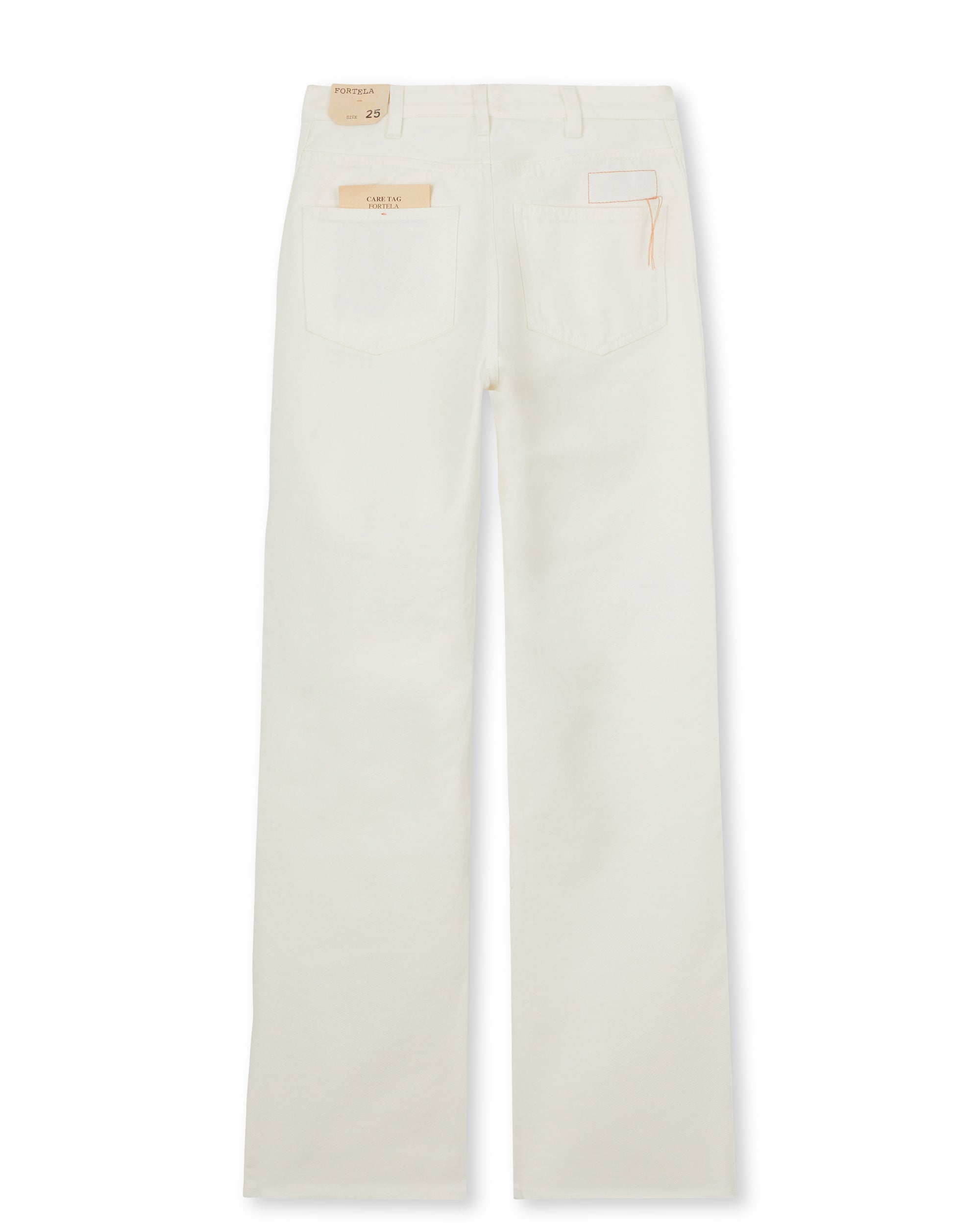 Janej Pantaloni Bootcut In Bull di Cotone White