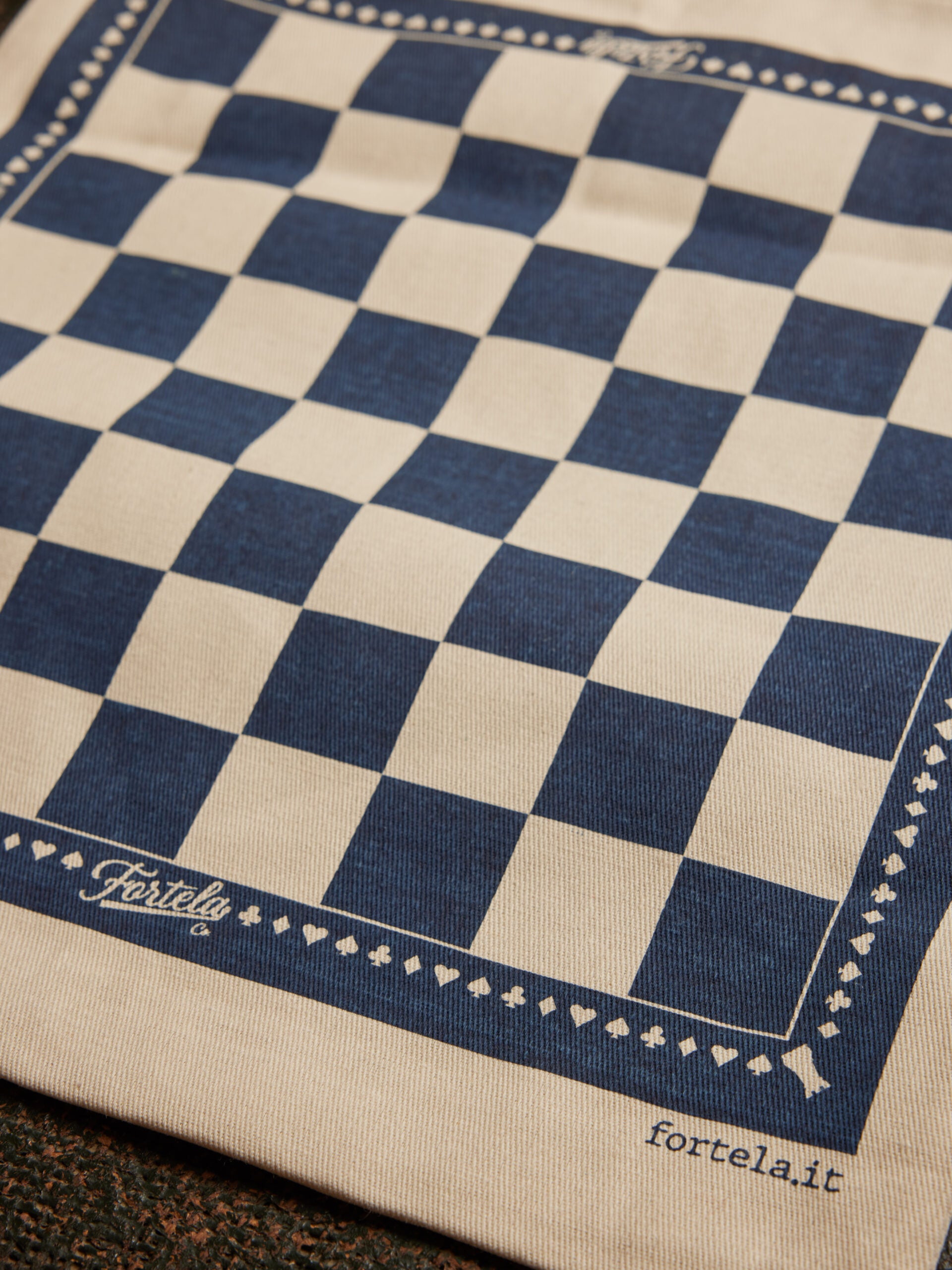 Zumabag Damier Print Cotton Tote Bag