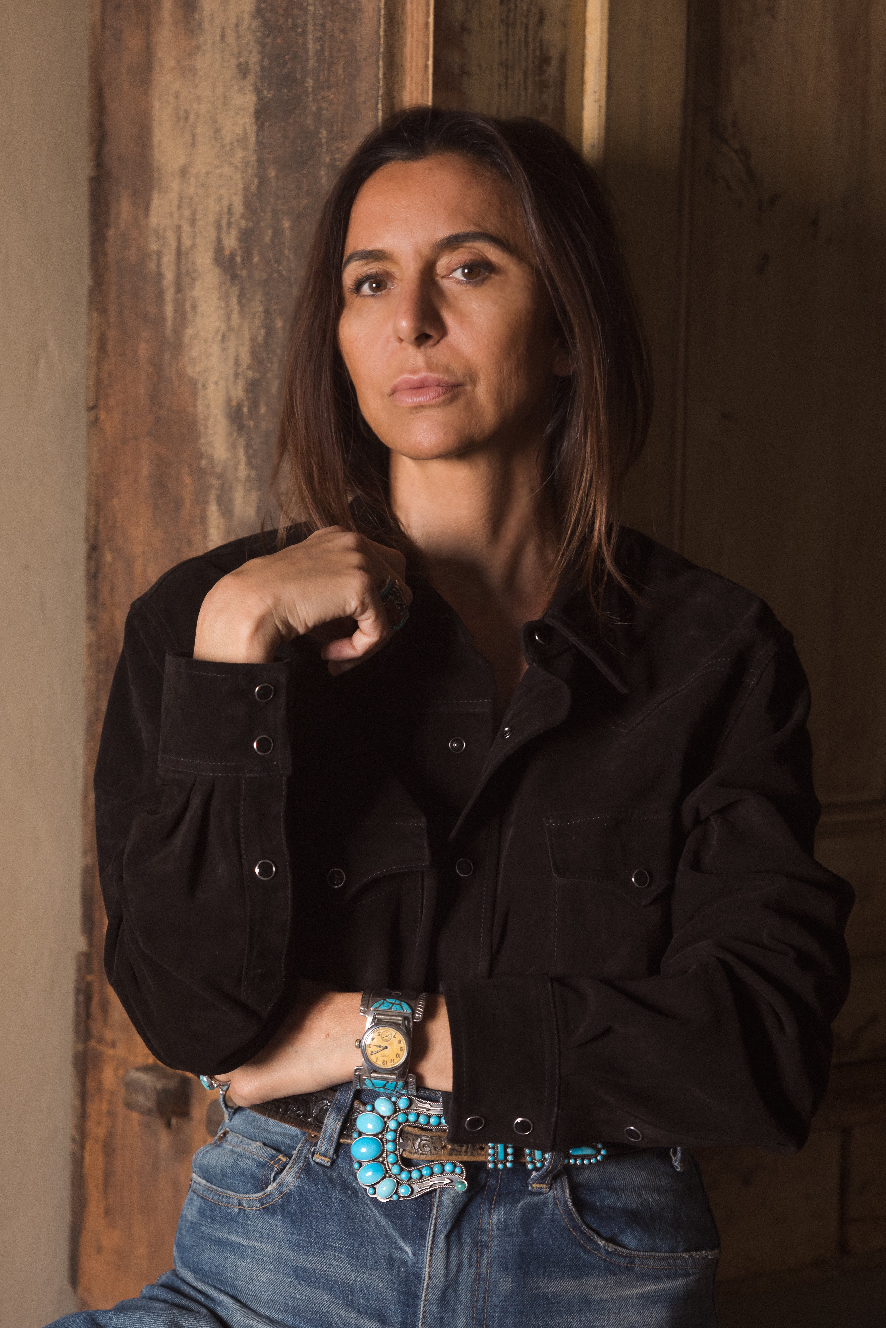 Linda Overshirt Suede Leather