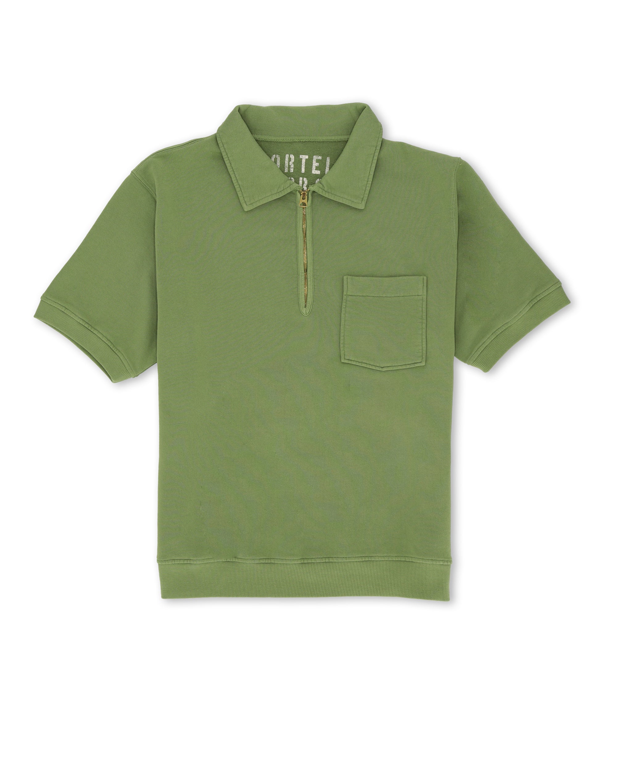 Yalepm Polo In Jersey Garzato Con Zip a Maniche Corte
