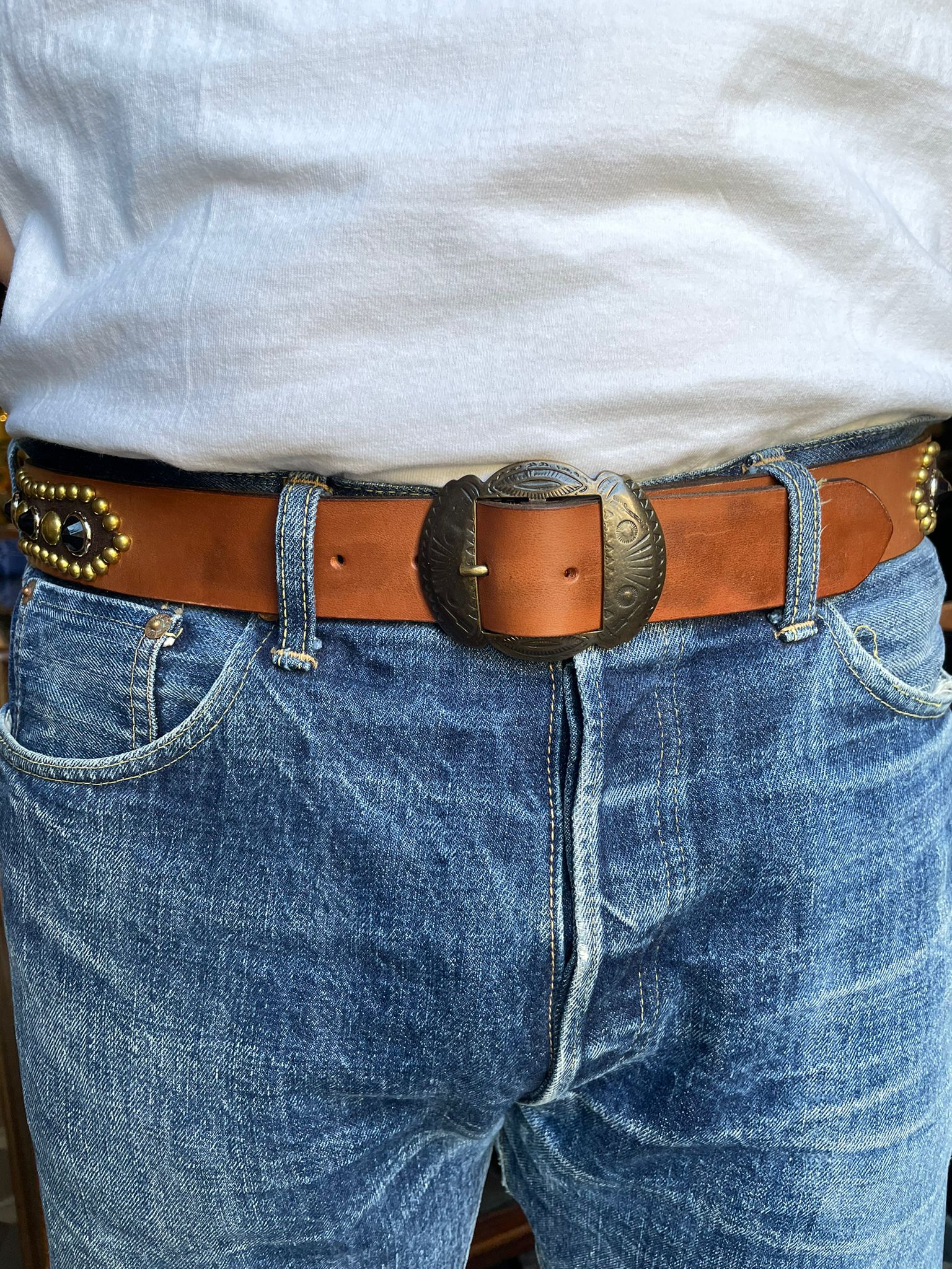 Buffalo Navajo Buckle Belt