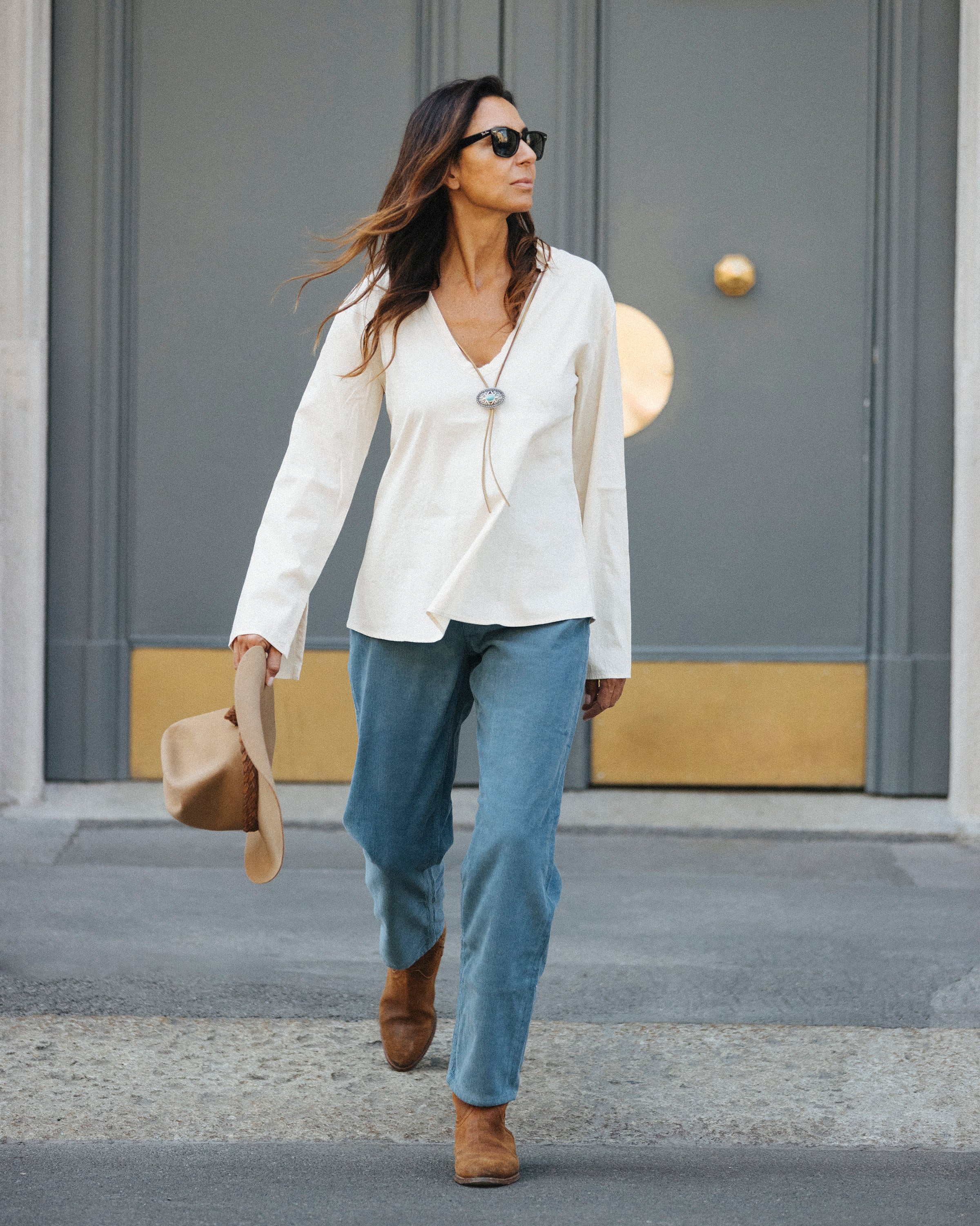 Gisele Cotton Canvas Blouse