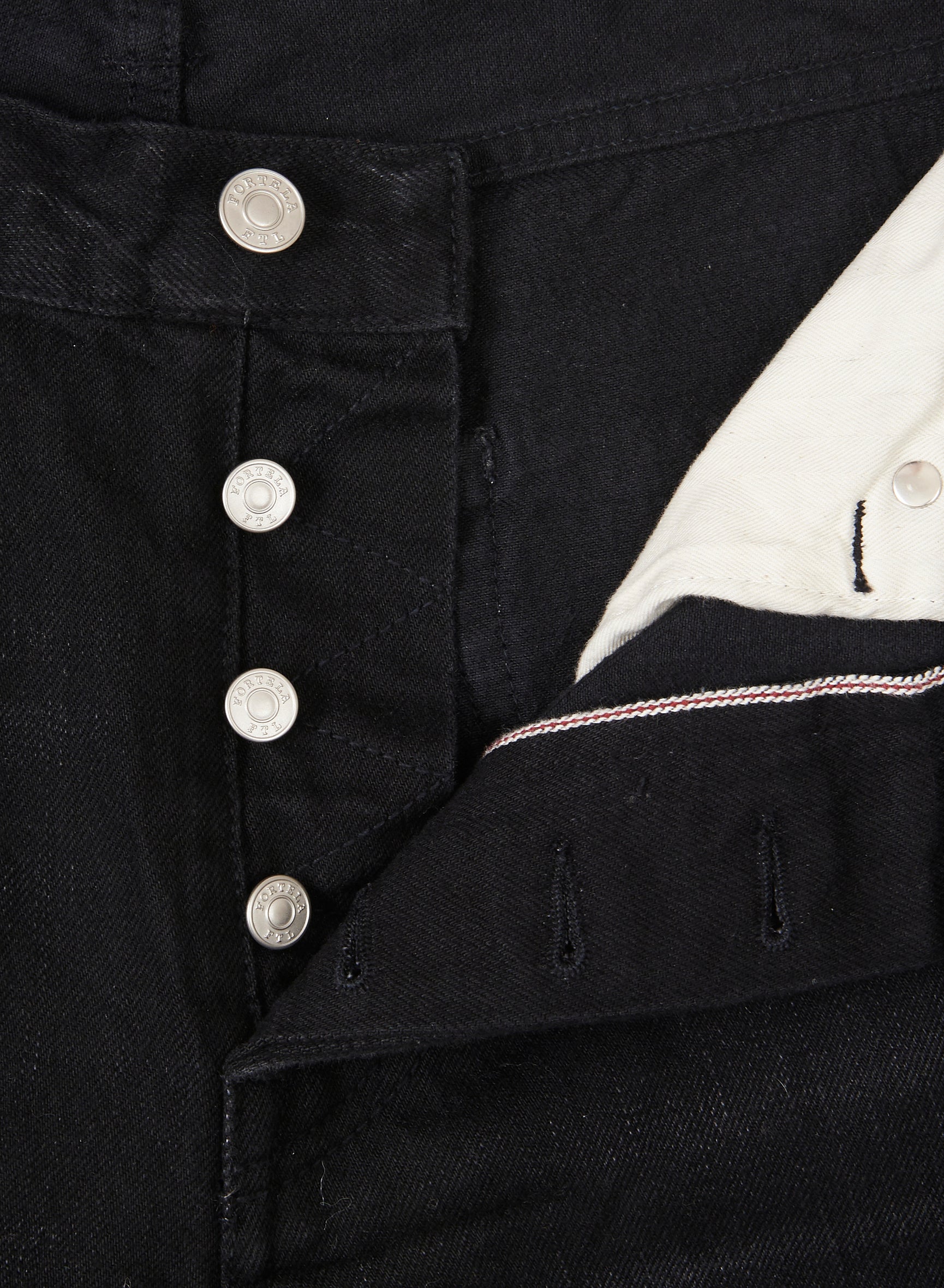 965 John Japan Denim Selvedge 5-pocket Regular Fit Black