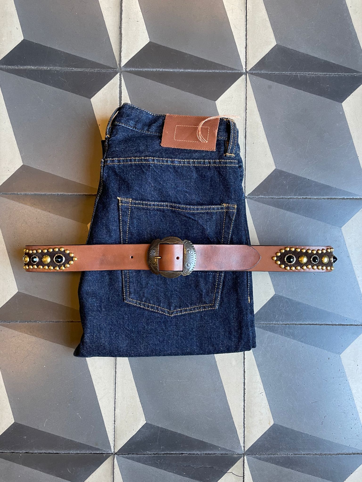 Buffalo Navajo Buckle Belt