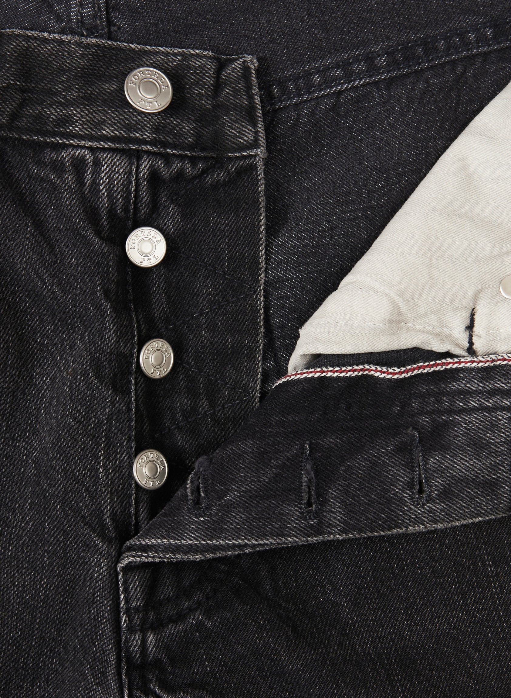 965 John Japan Denim Selvedge 5-pocket Regular Fit Grey