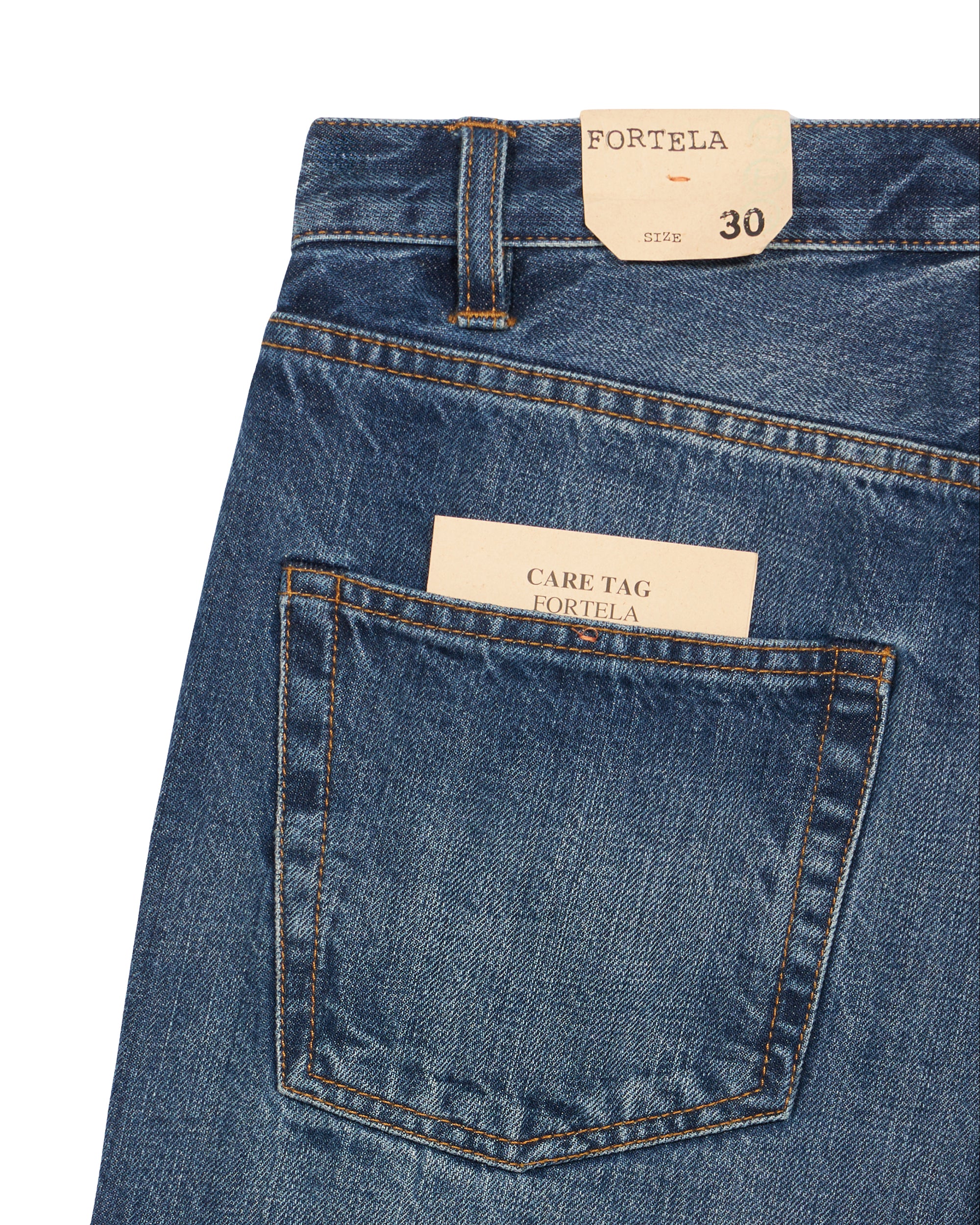 911 Superjohn Japan Denim Selvedge 5-pocket High-waisted Stone Wash