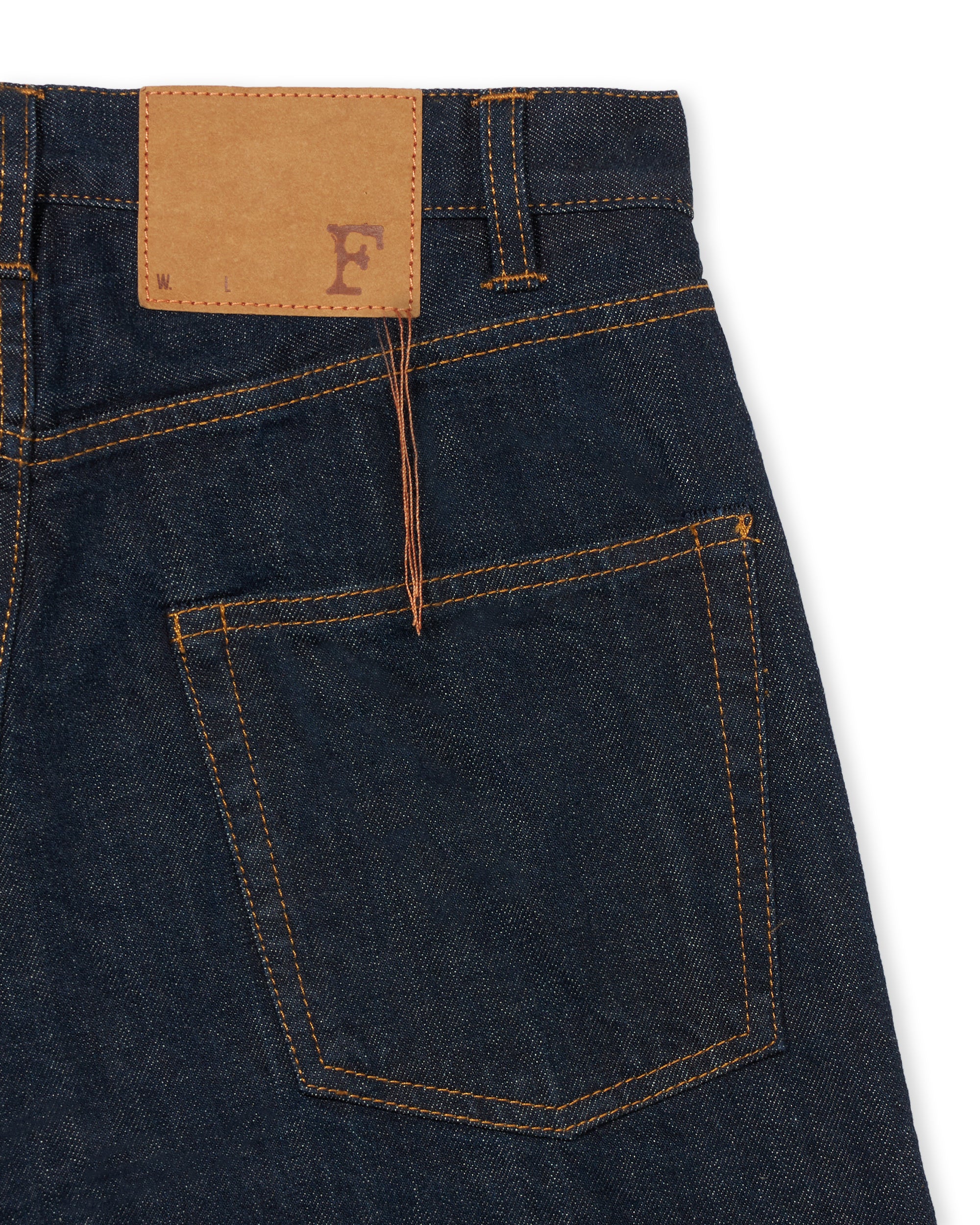 911 Superjohn Japan Denim Selvedge 5-pocket High-waisted Indigo Rinse