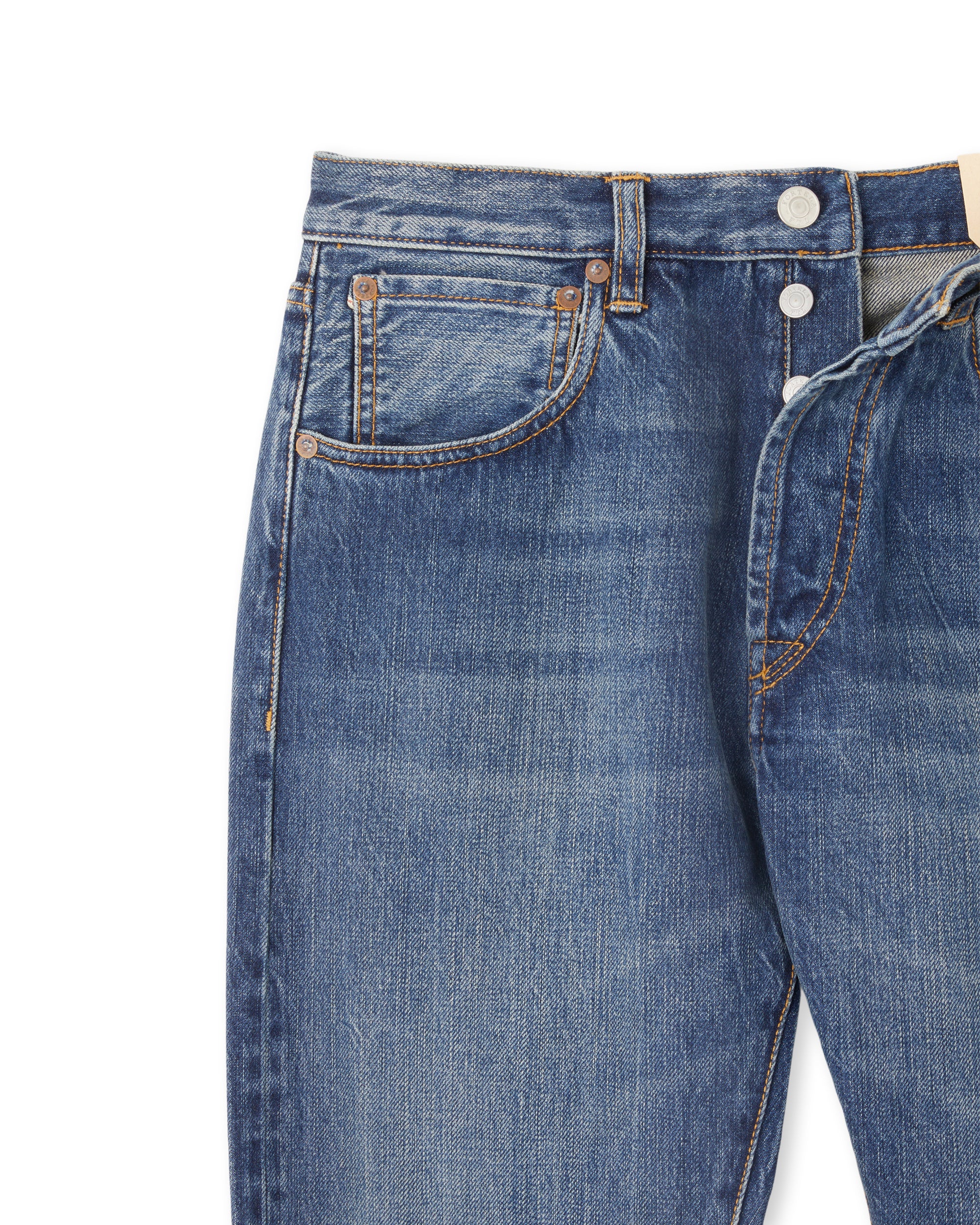 961 John Japan Denim Selvedge 5-pocket Slim Fit Stone Wash