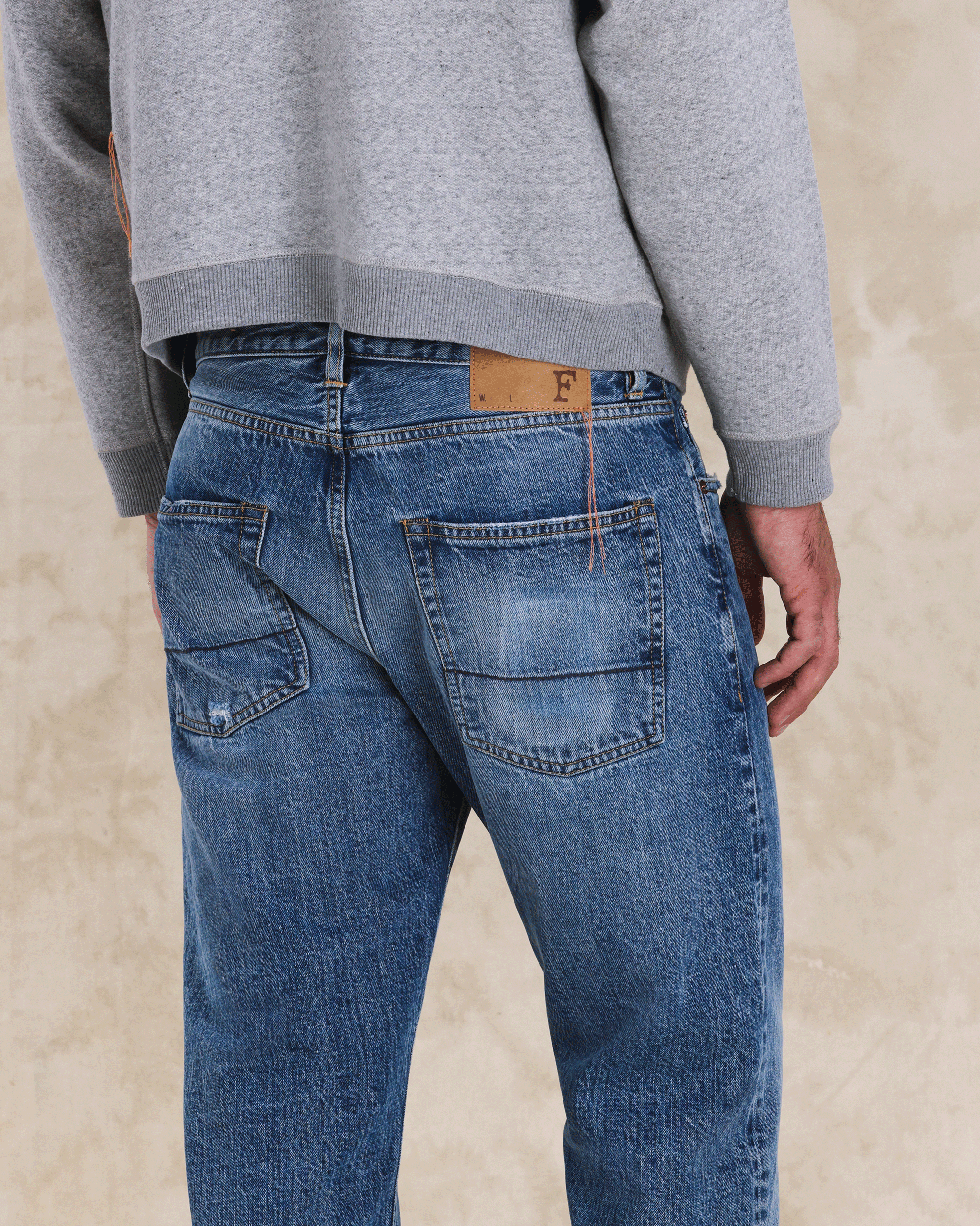 965 John Japan Denim Selvedge 5-pocket Regular Fit Stone Wash