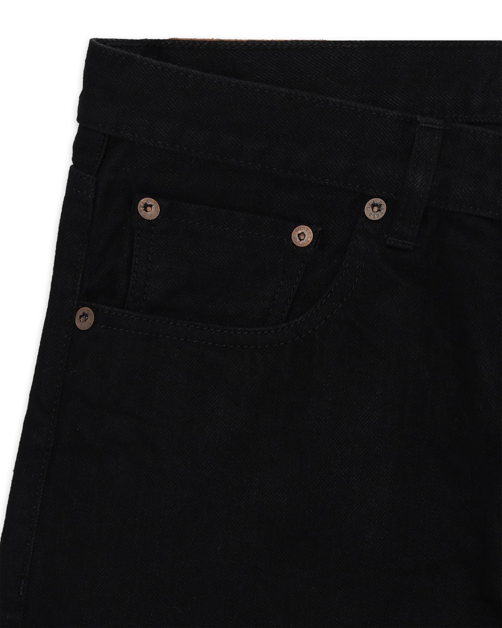 965 John Japan Denim Cimosato 5 Tasche Regular Fit Black