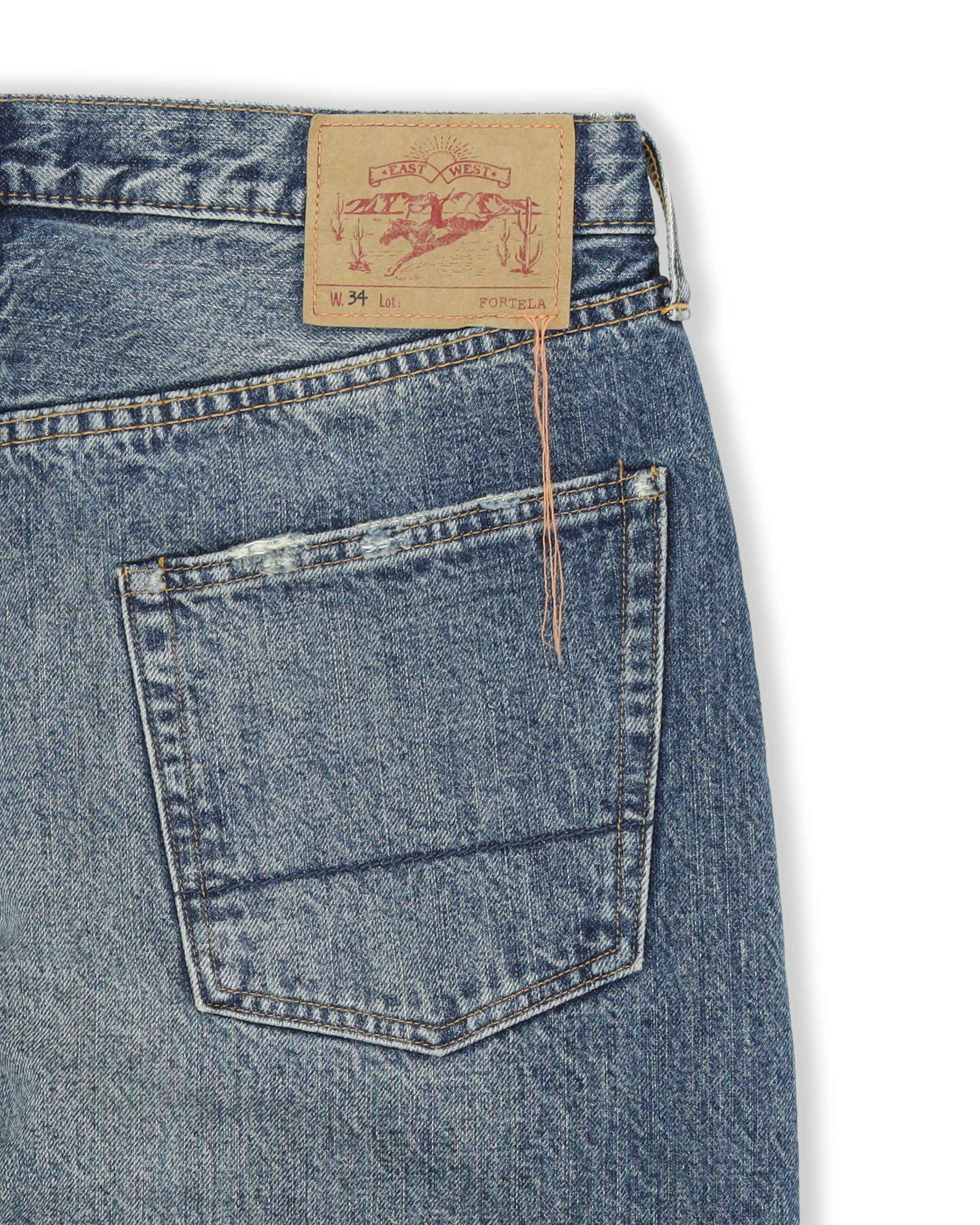 992 Johnny Denim Selvedge 5-pocket High-waisted Custom Wash