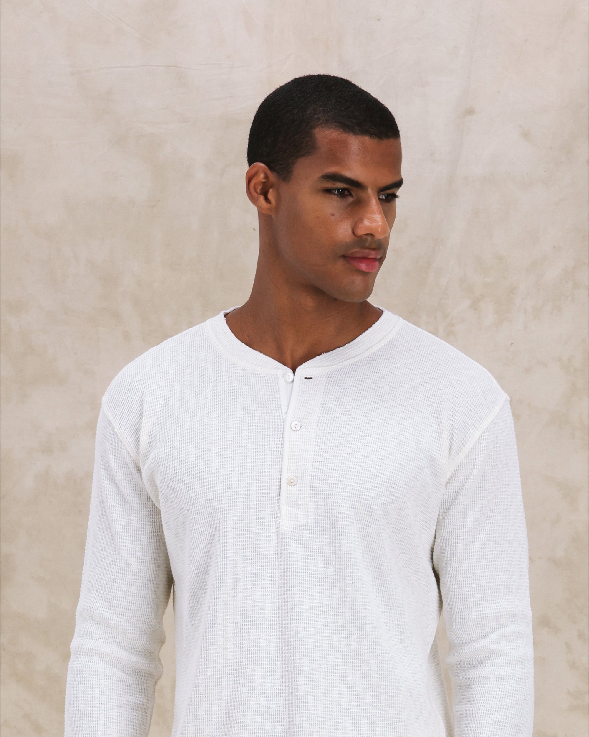 Amish Knit Henley Waffle