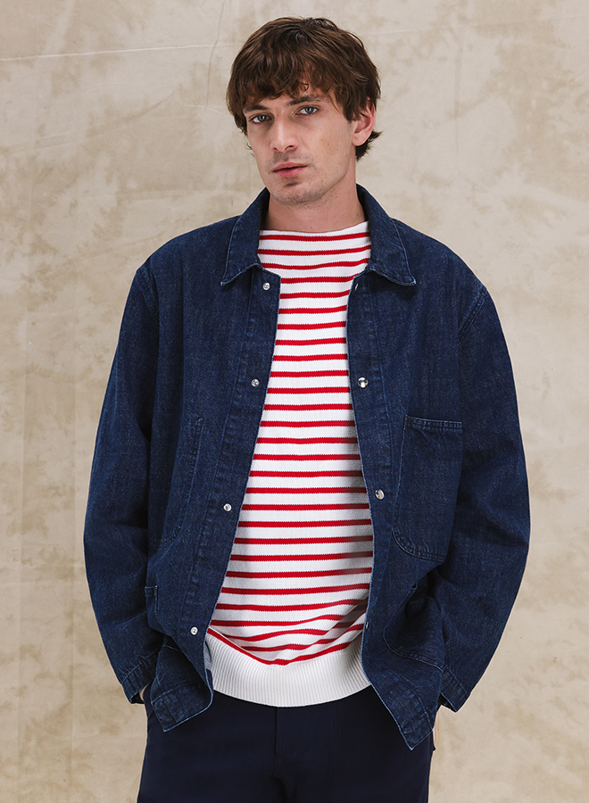 Blake Giacca In Denim Indigo Rinse