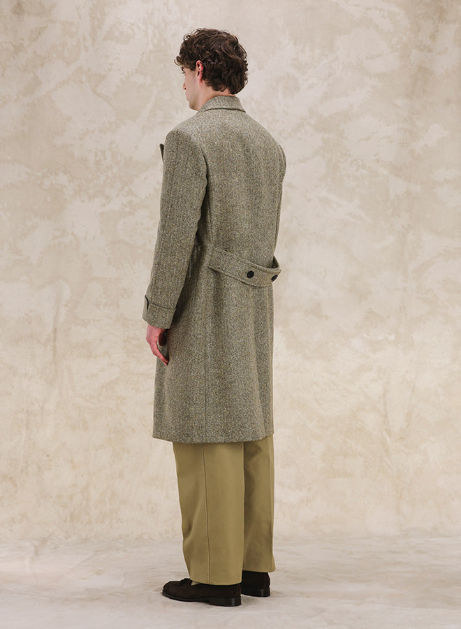 Bogart Cappotto Doppiopetto In Herringbone di Lana