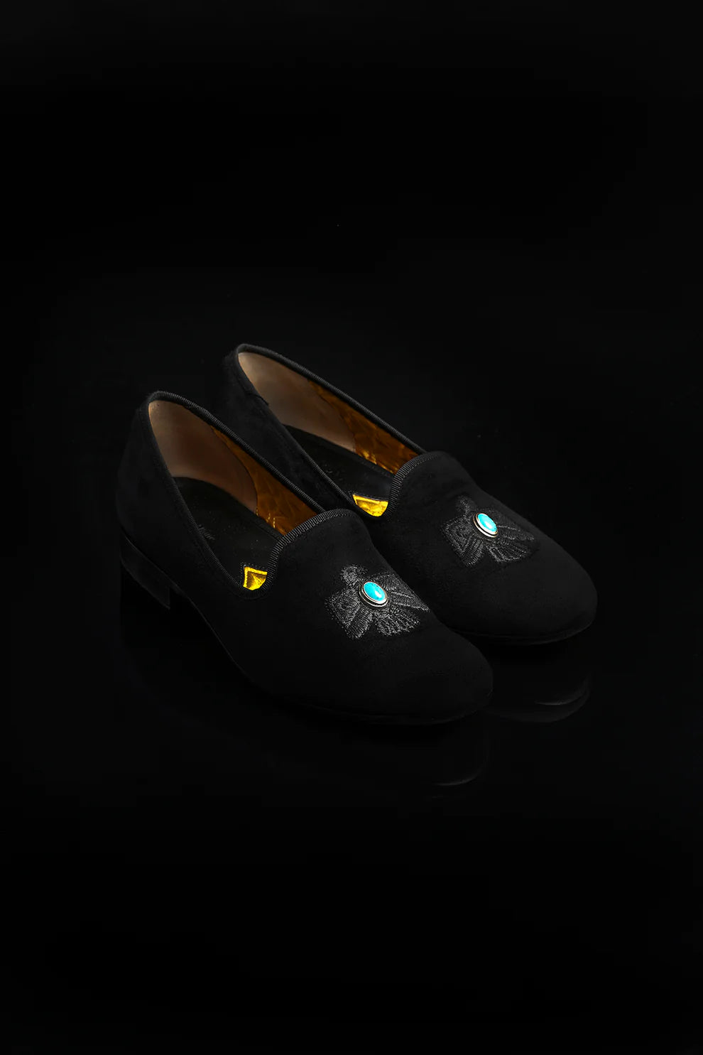 Smokedbone Suede Leather Broadway Thunderbird Slippers