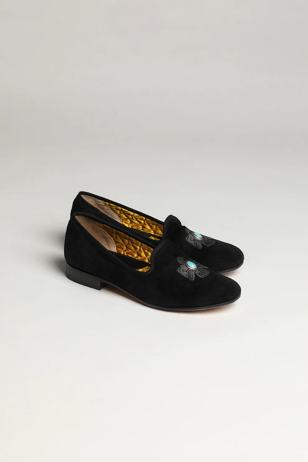 Smokedbone Suede Leather Broadway Thunderbird Slippers