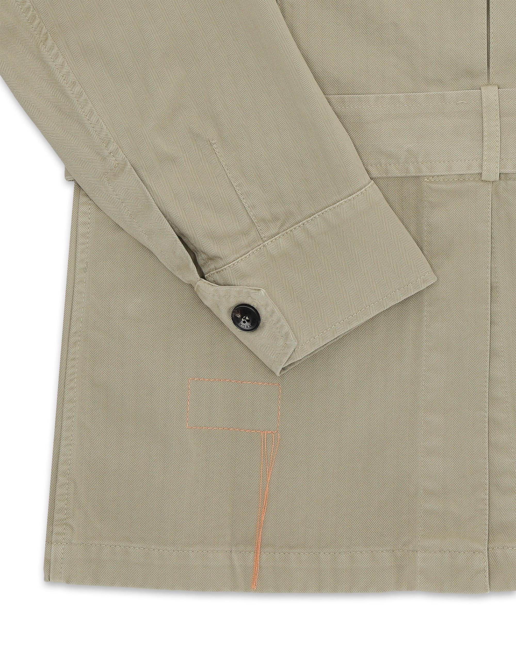 Clint Herringbone Cotton Saharian Jacket