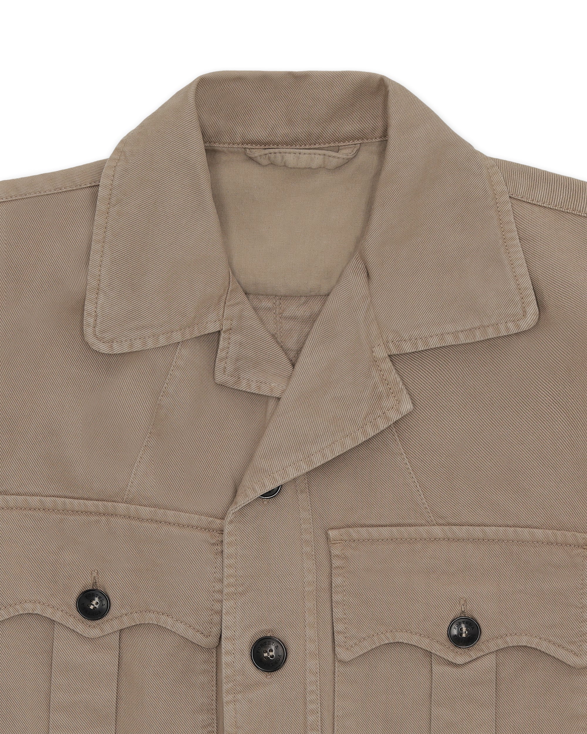 Clint Herringbone Cotton Saharian Jacket