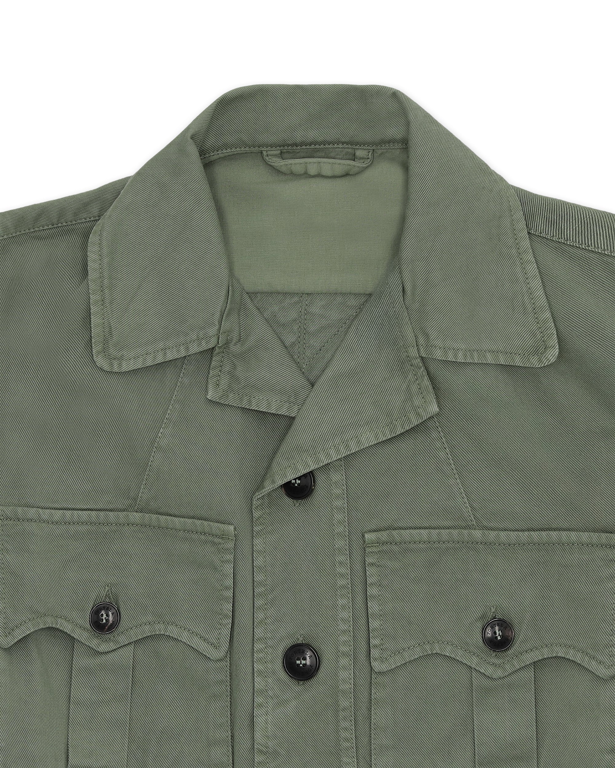 Clint Herringbone Cotton Saharian Jacket