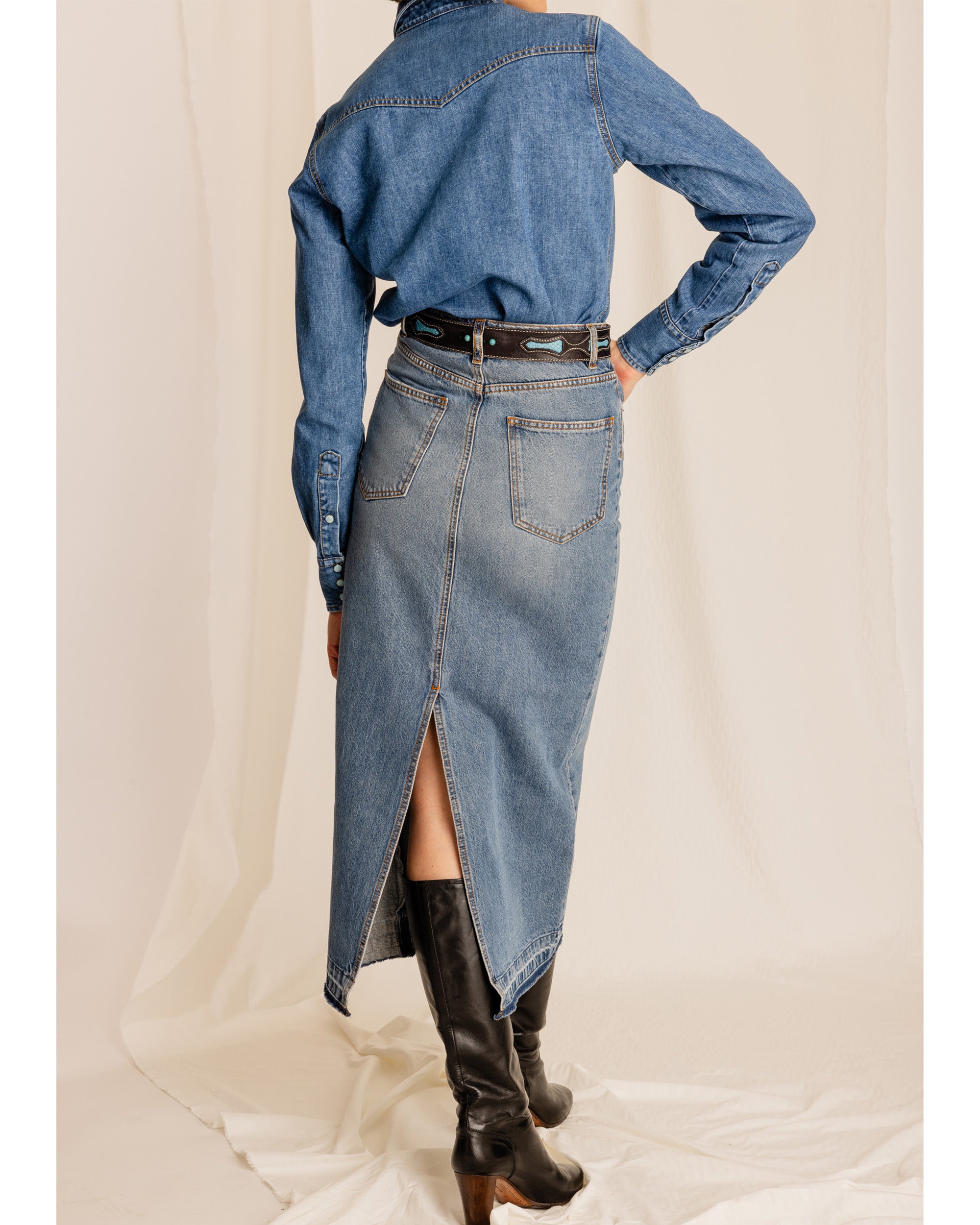 Jorgy Denim Skirt Stone Wash