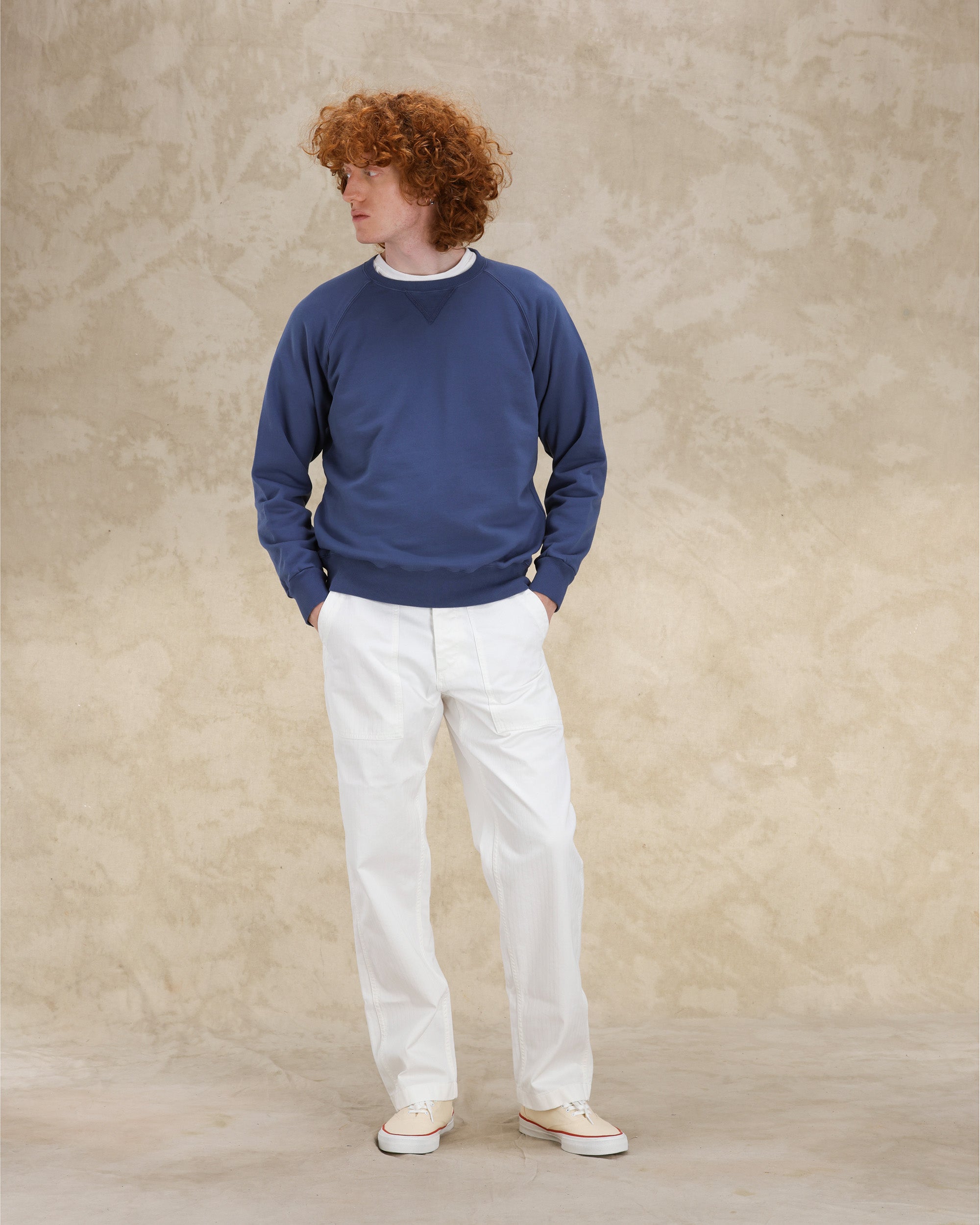 Harvard Felpa Girocollo in Jersey Garzato con taglio Raglan