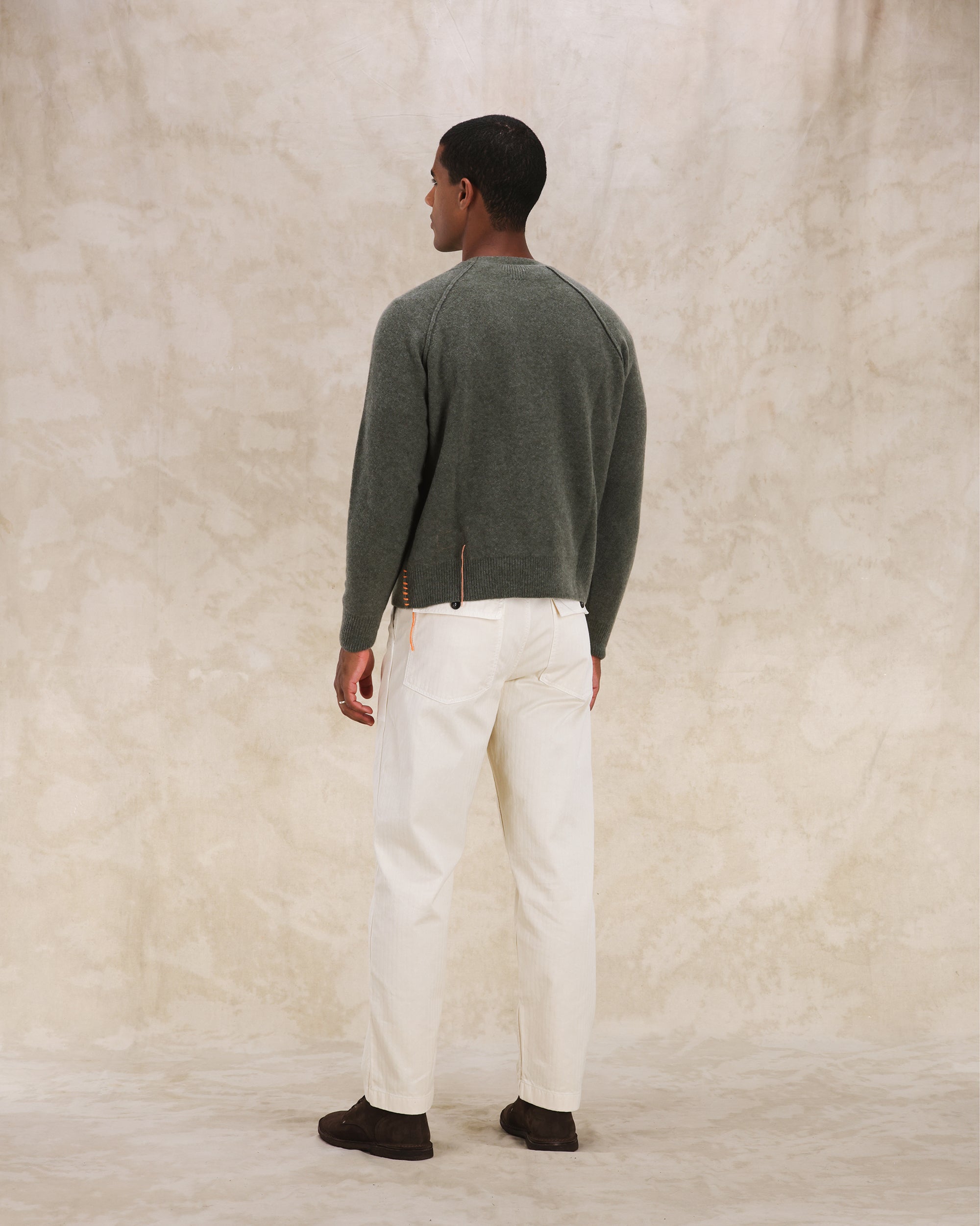 Harvard Sweater Crewneck Wool Raglan Sleeves