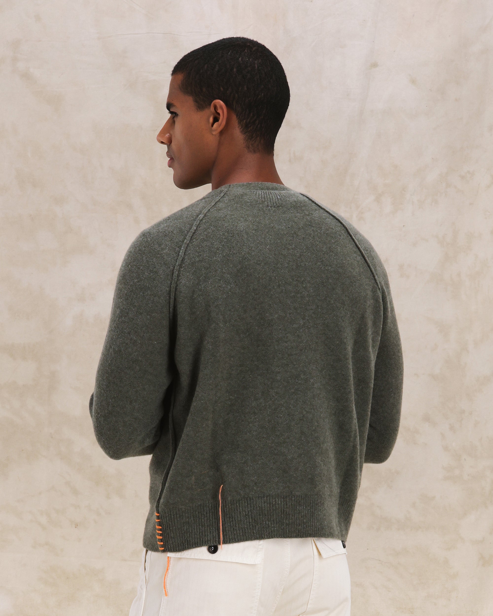 Harvard Sweater Crewneck Wool Raglan Sleeves