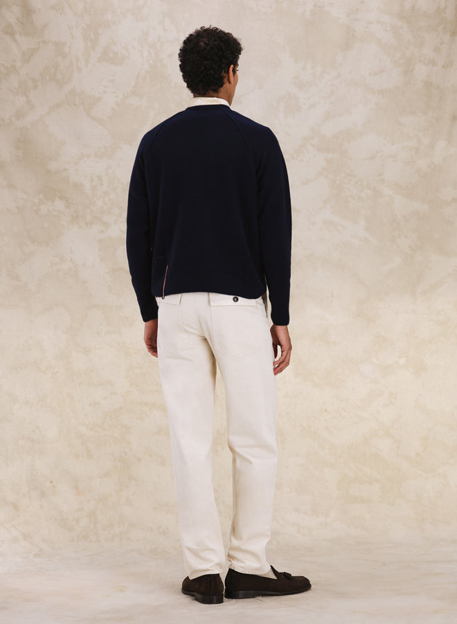 Harvard Sweater Crewneck Wool Raglan Sleeves