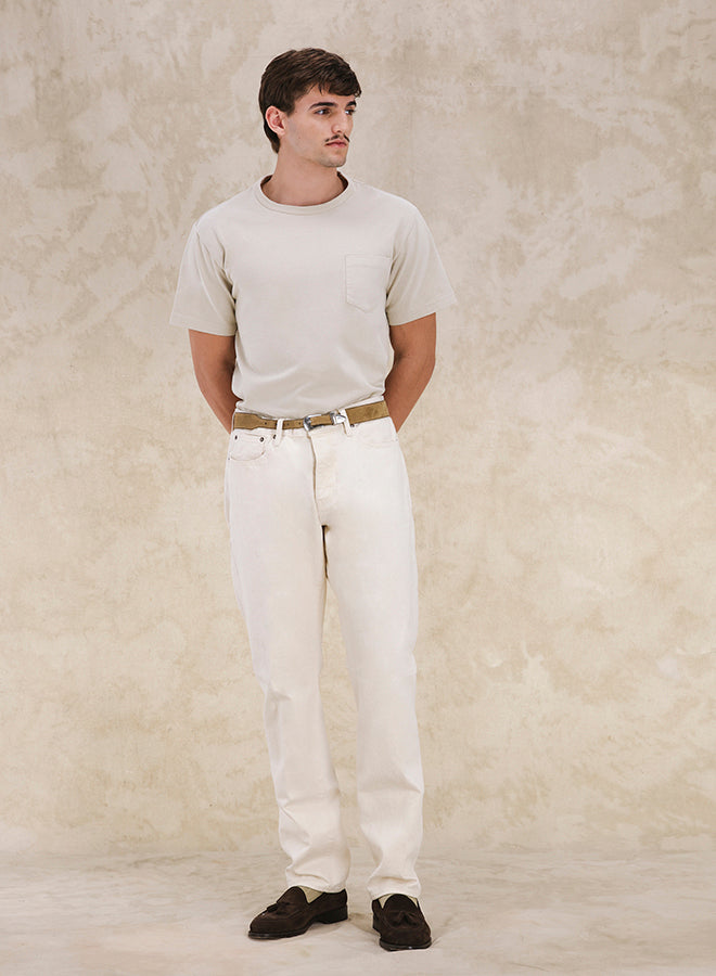 Johnjap Denim Selvedge 5-pocket Regular Fit Ecru'