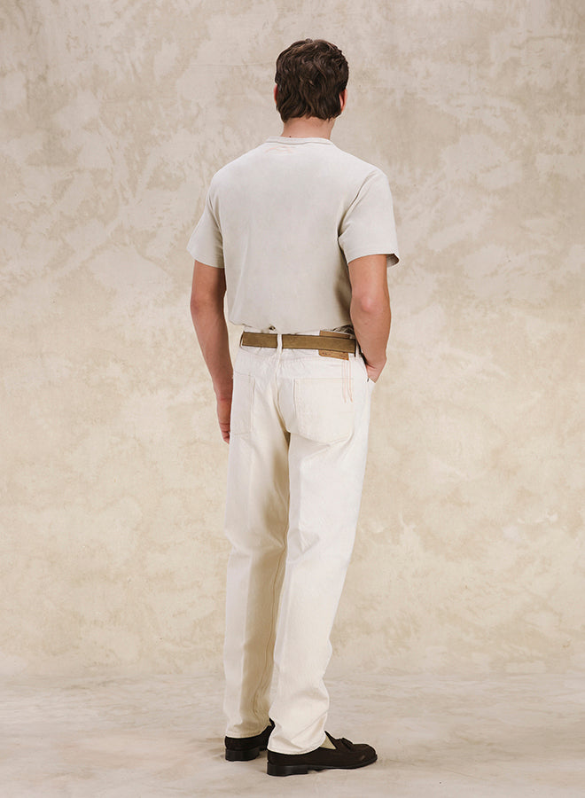 Johnjap Denim Selvedge 5-pocket Regular Fit Ecru'