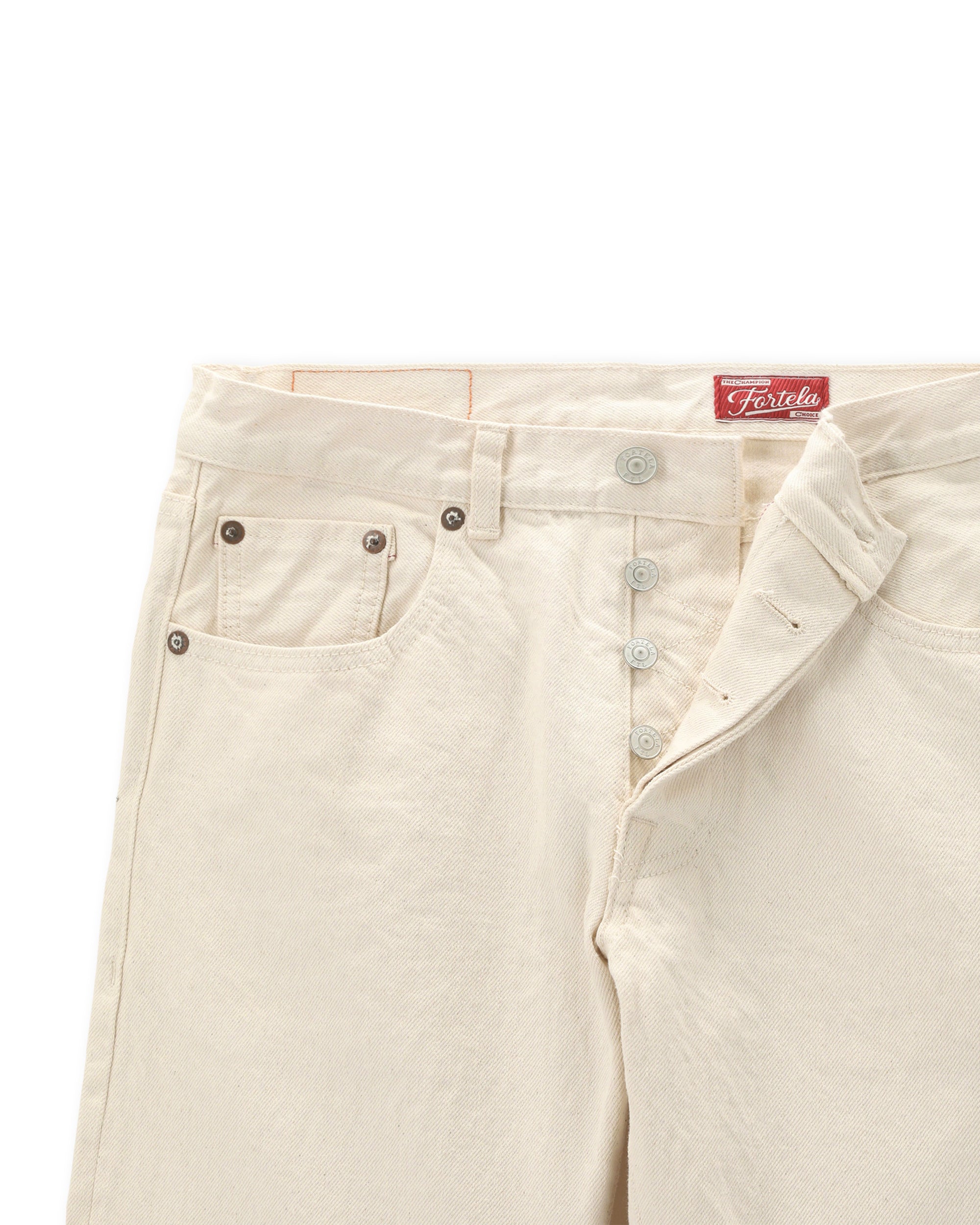 Johnjap Denim Selvedge 5-pocket Regular Fit Ecru'