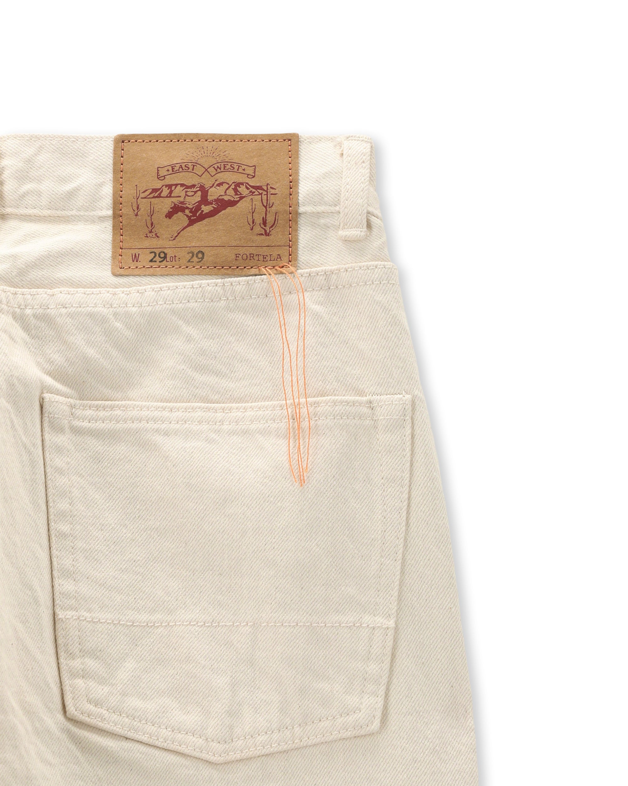 Johnjap Denim Selvedge 5-pocket Regular Fit Ecru'