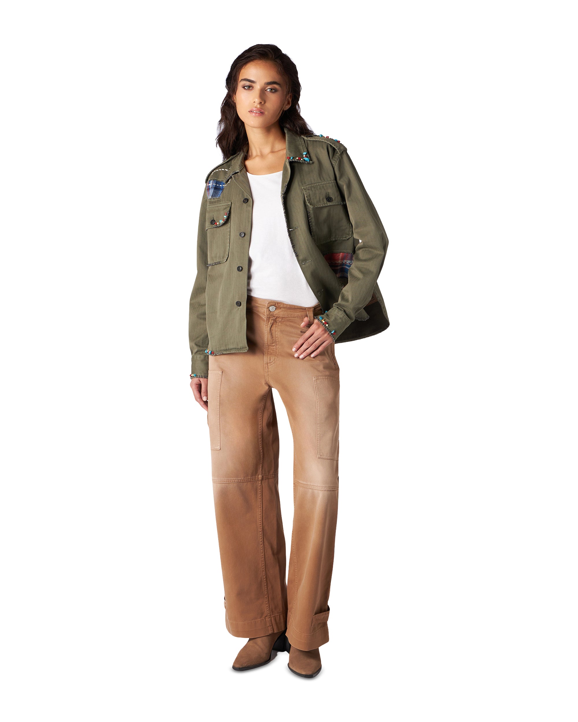 Juniat Pantaloni Cargo In Twill Di Cotone