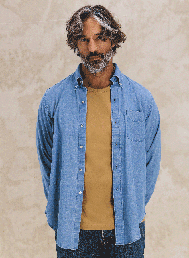 King Camicia In Chambray