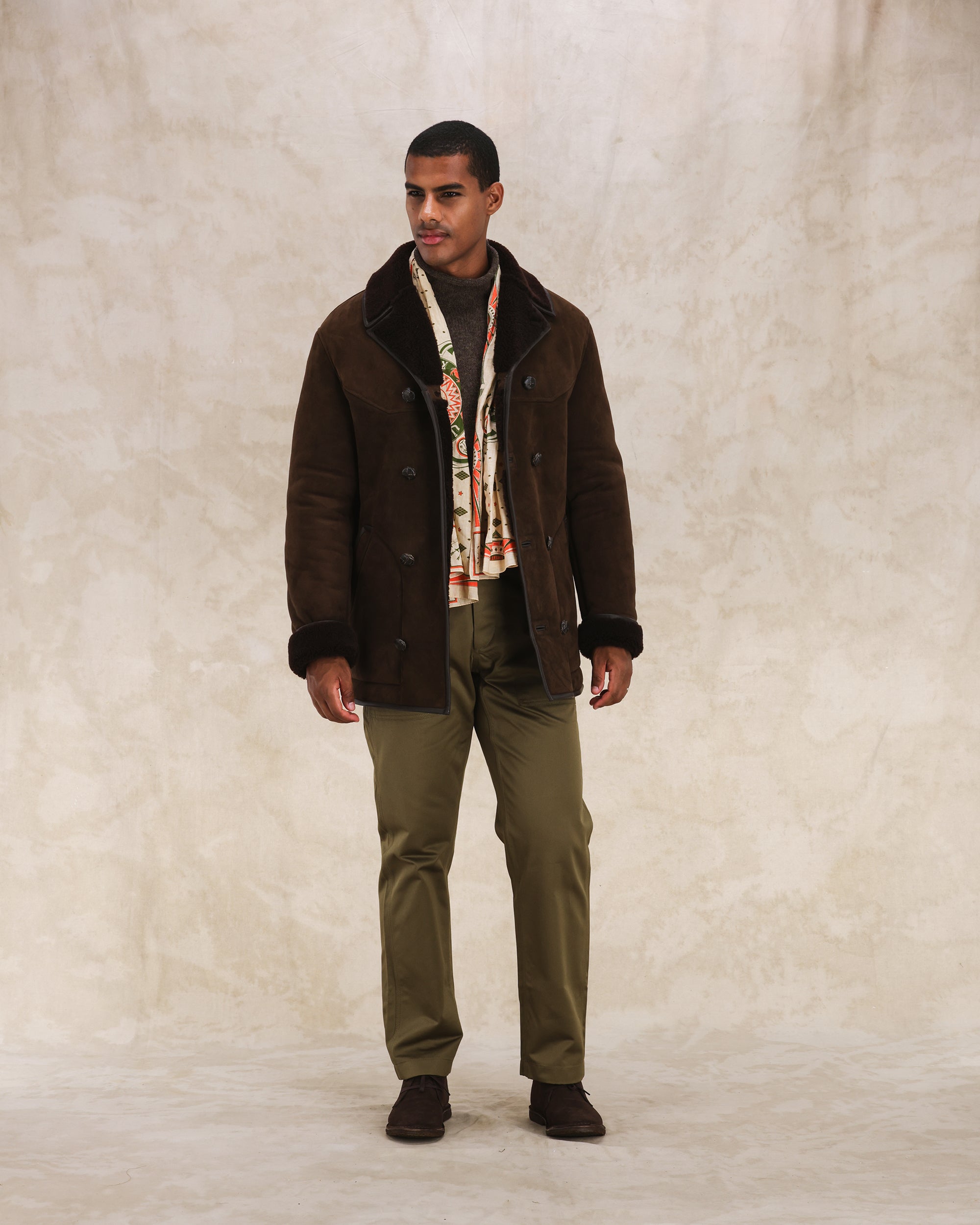 Lemans Coat Double-breasted Shearling
