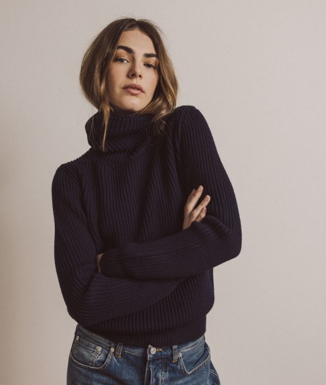Lucy Wool and Cashmere High Neck Sweater