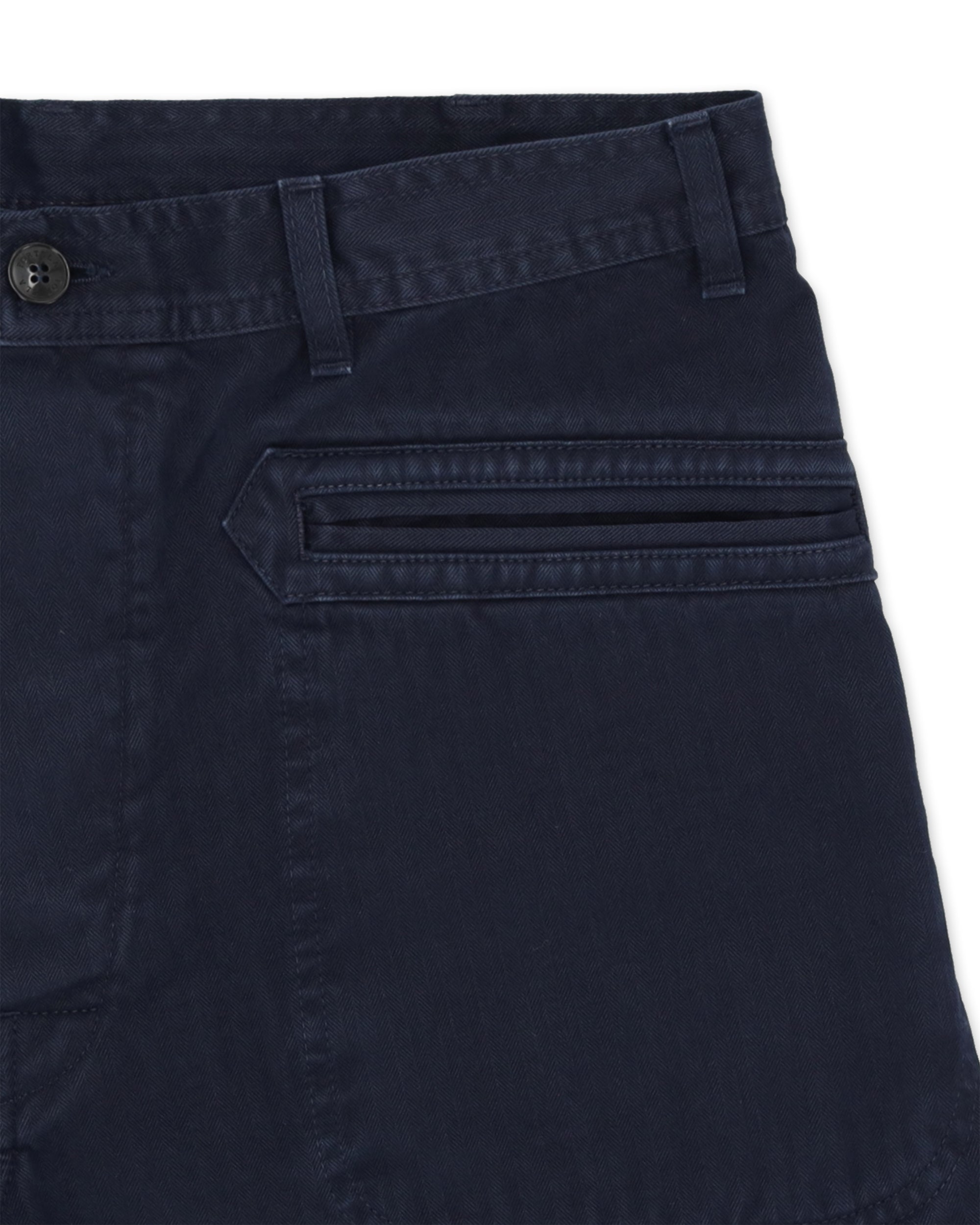 Nemo Pantaloni in Herringbone di Cotone