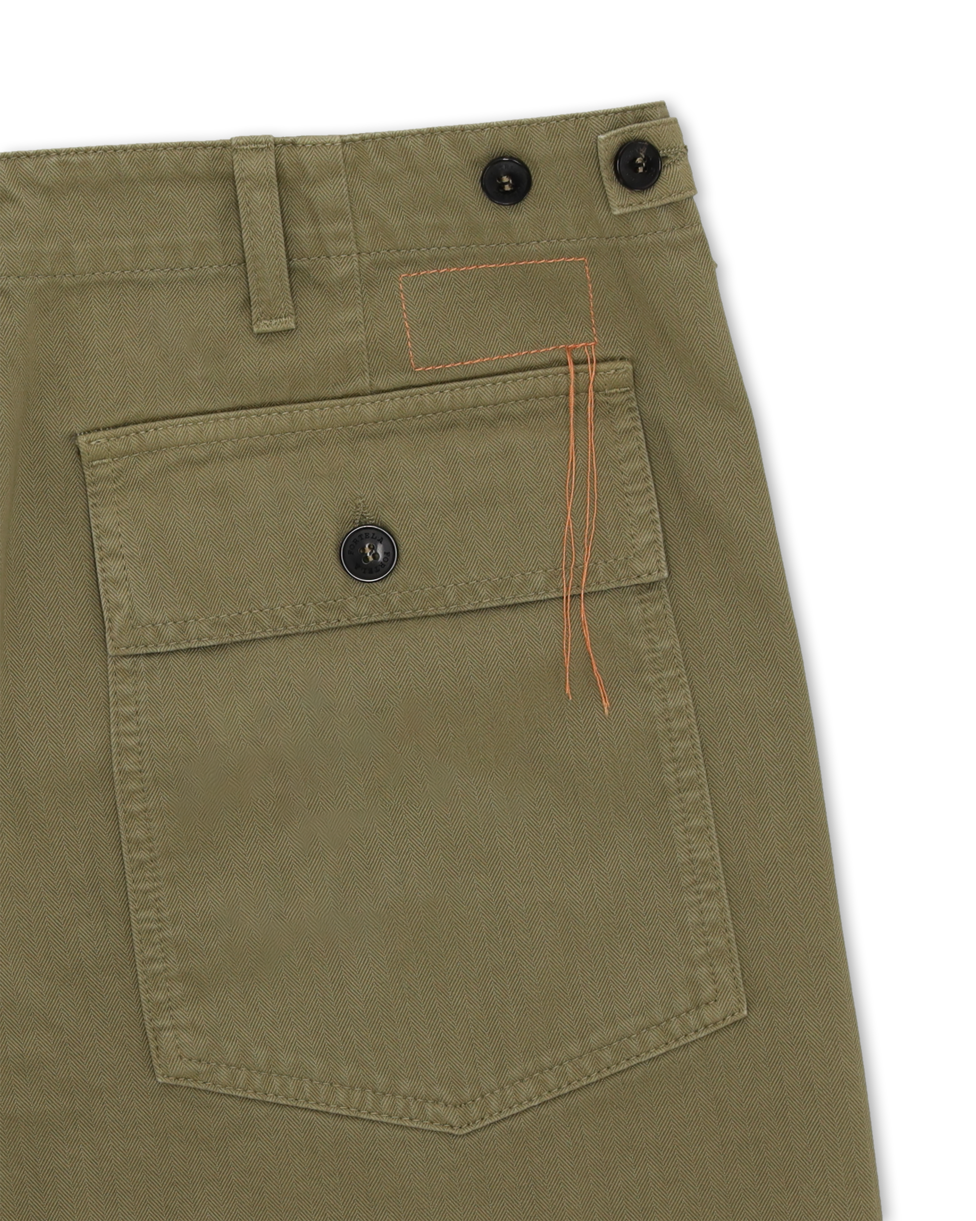 Newfatigue Pantaloni Fatigue In Herringbone di Cotone