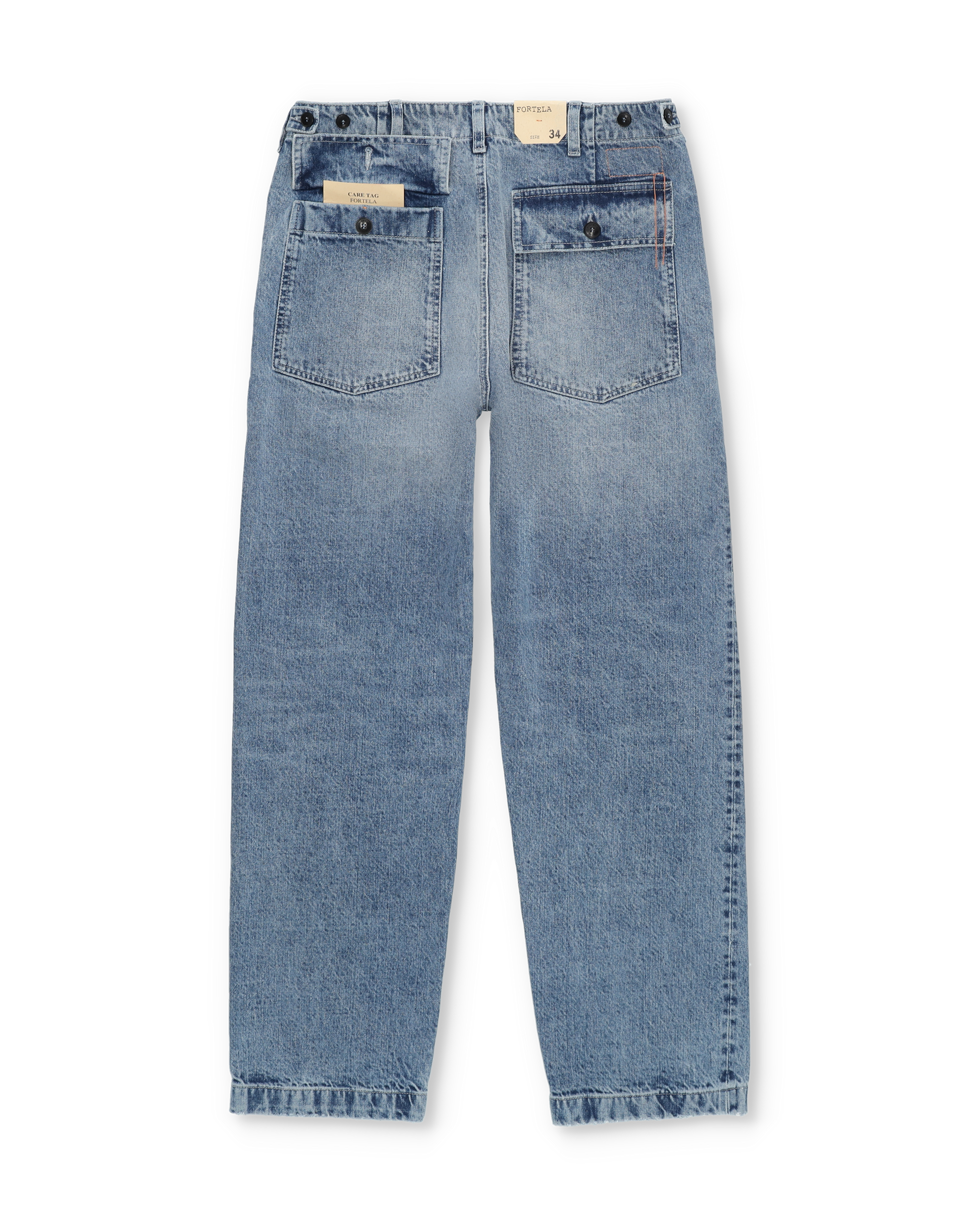 Newfatigue Trousers Denim Bleach Wash