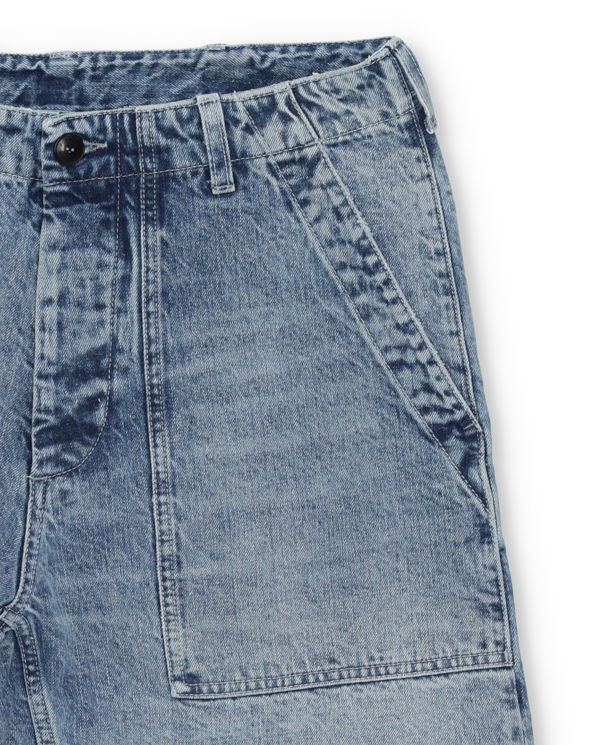 Newfatigue Trousers Denim Bleach Wash