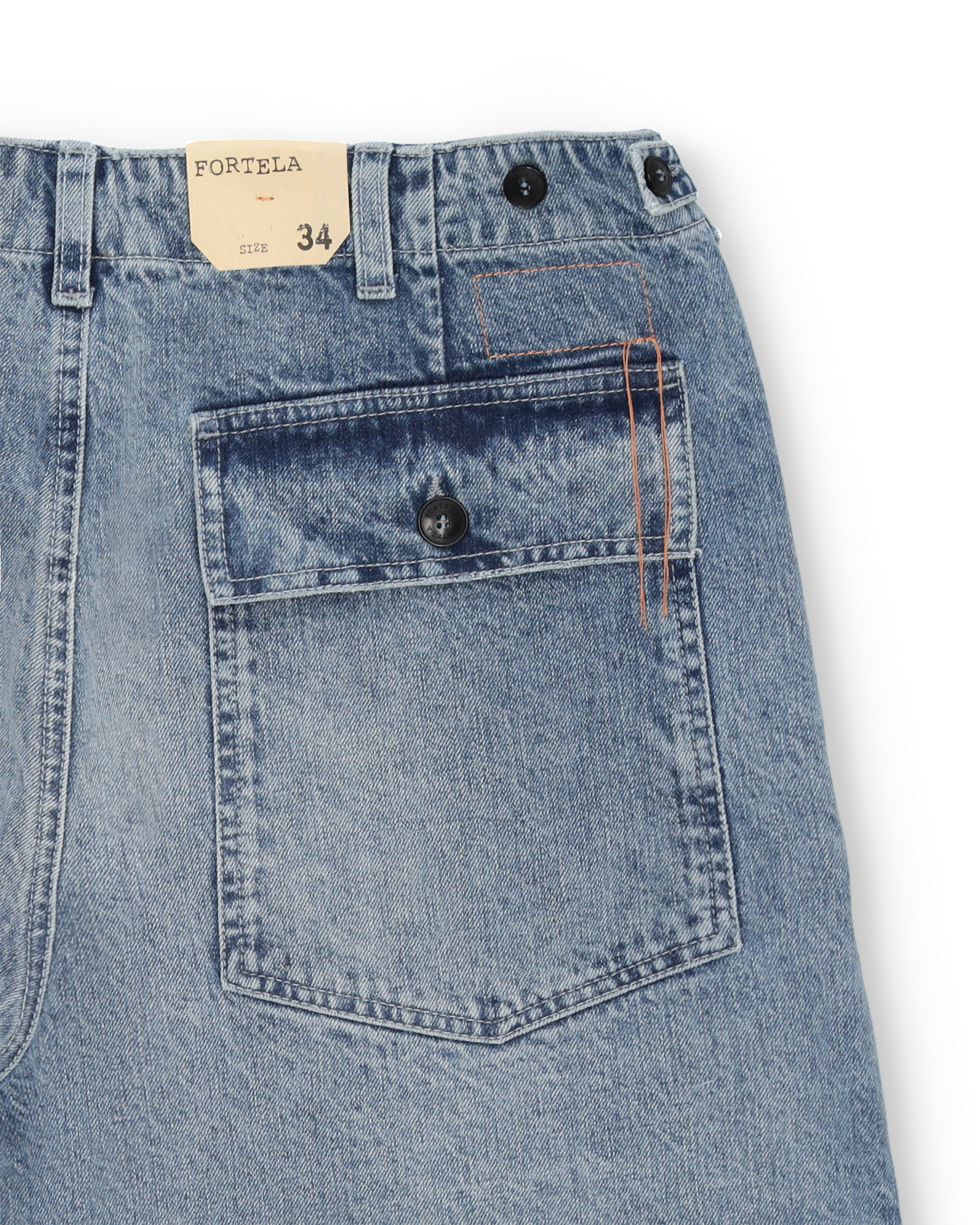 Newfatigue Trousers Denim Bleach Wash