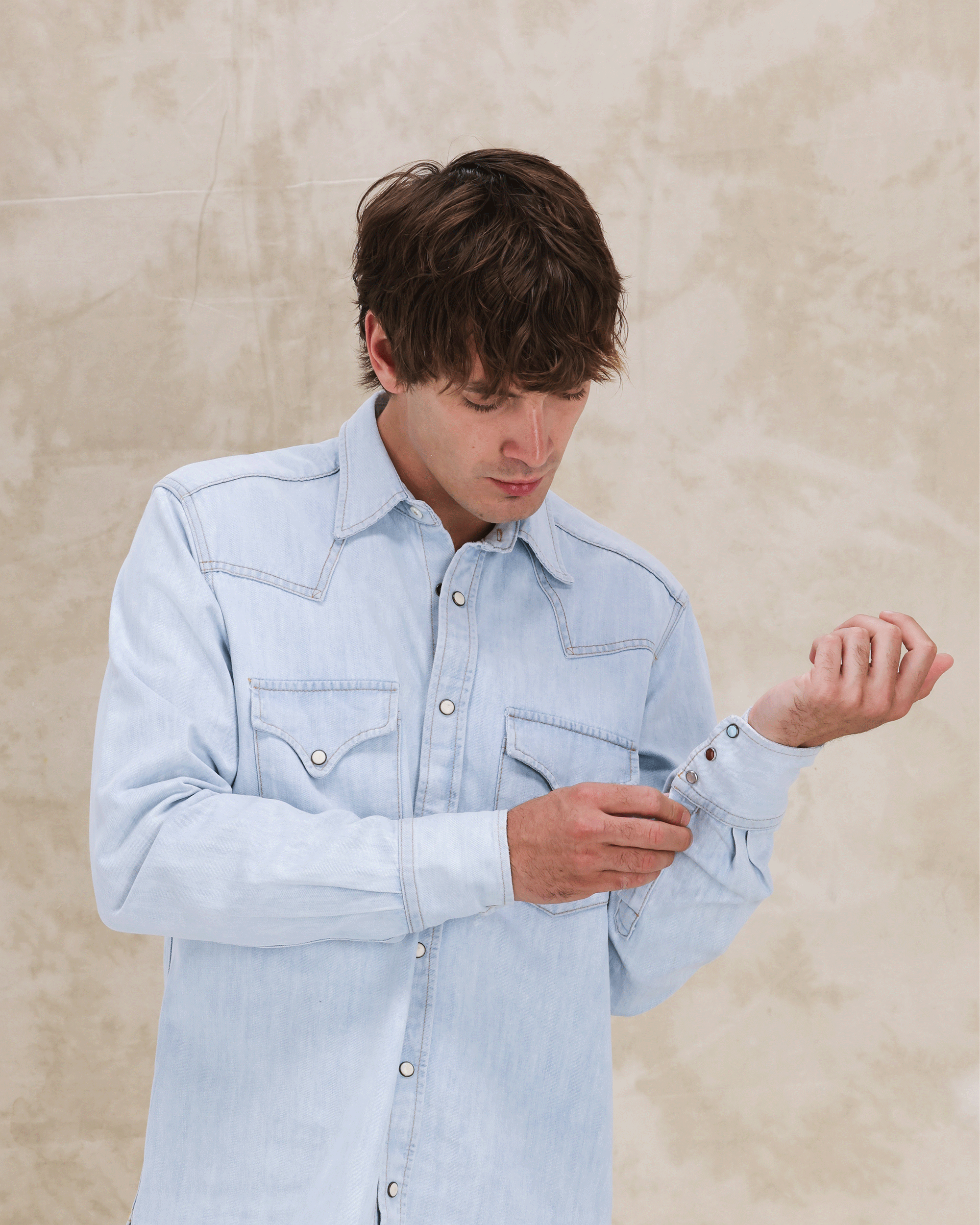 Ntex Texan Denim Shirt Bleach Wash