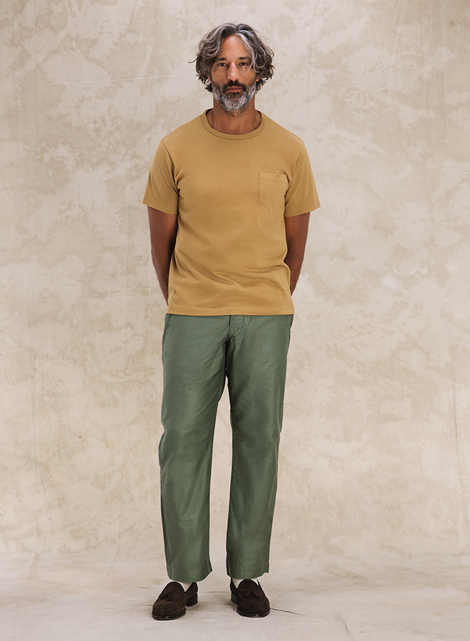 Officer Trousers Chino Cotton Satin