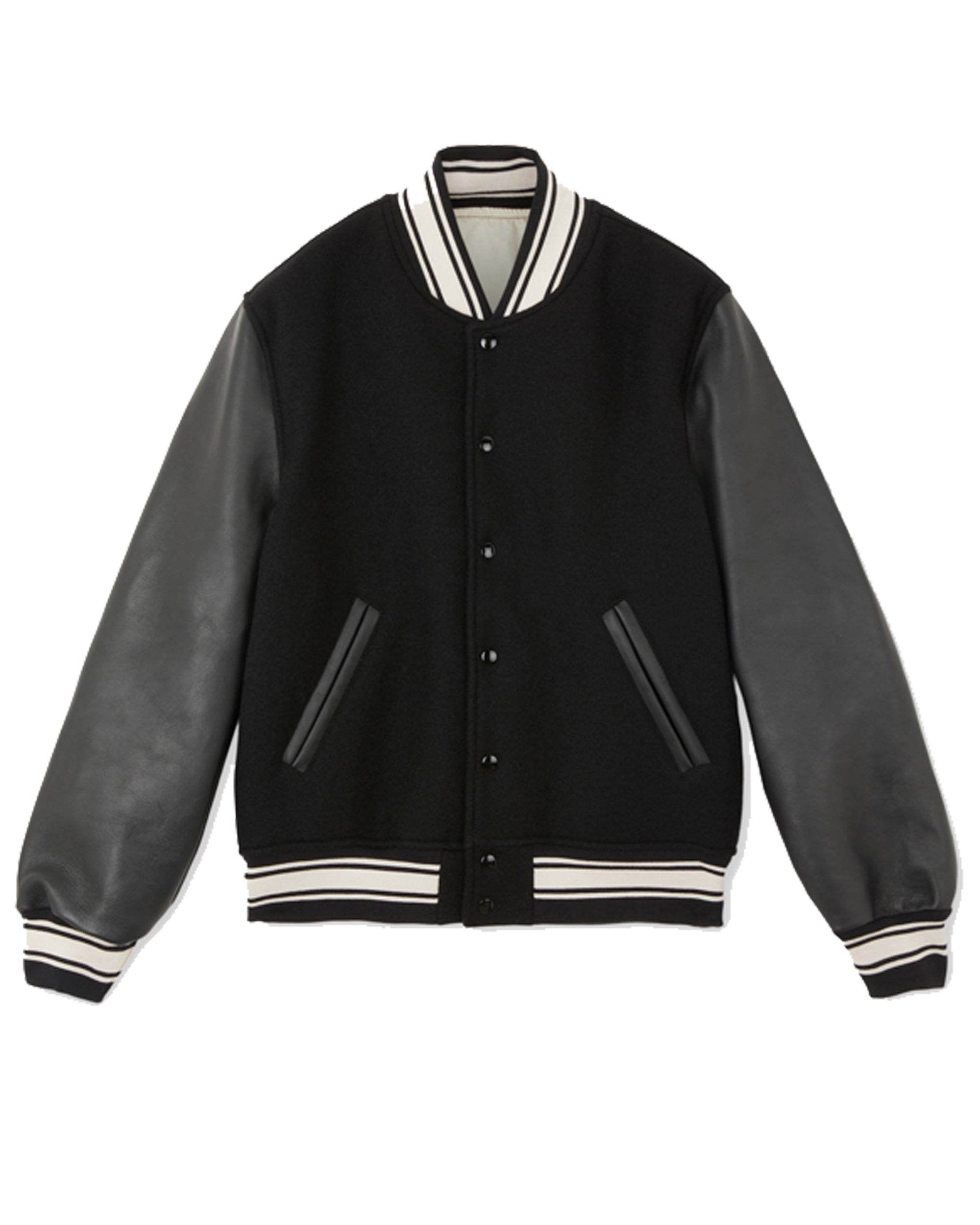 Oxford Wool and Leather Bomber Jacket
