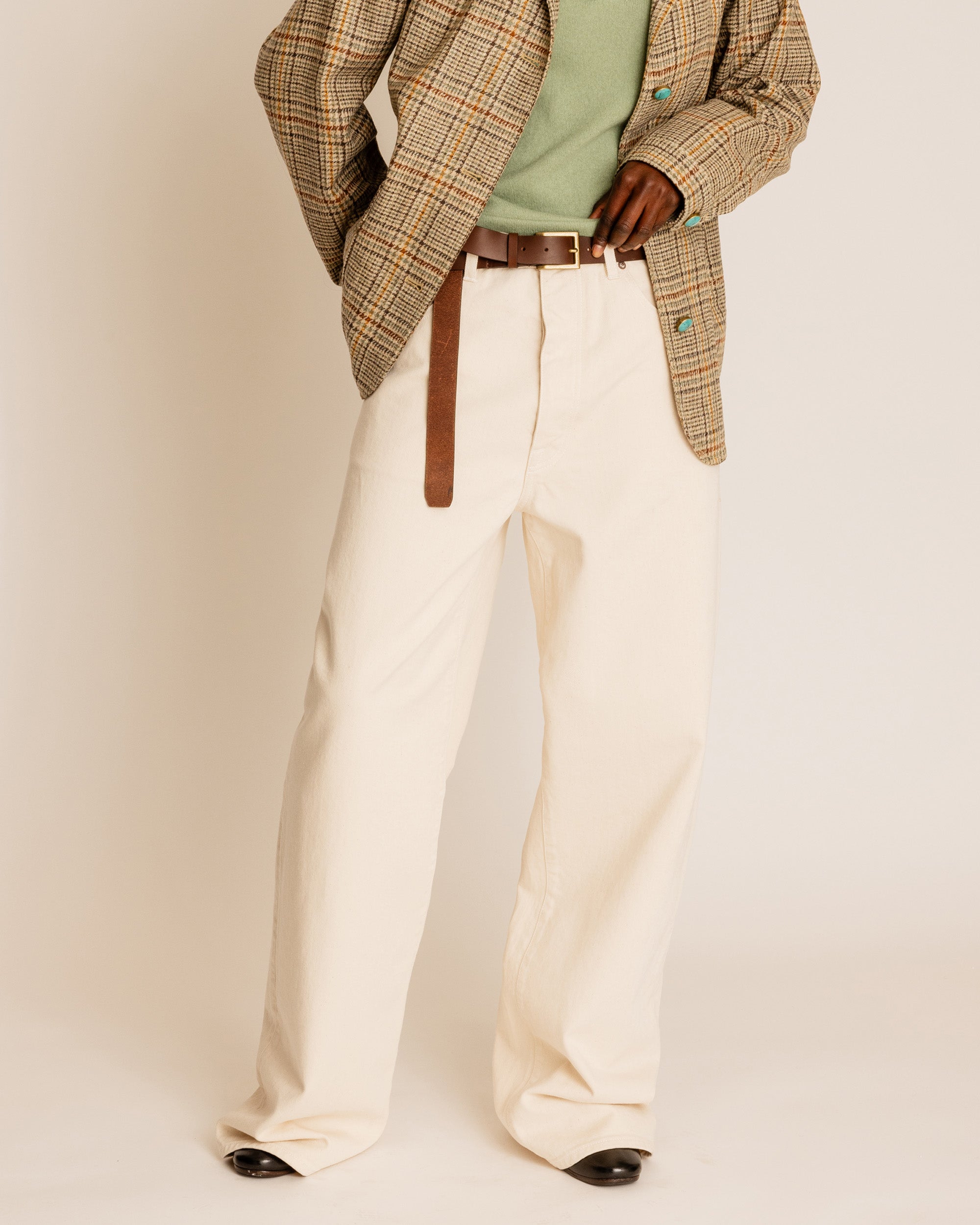 Jaron Trousers Wide-leg Bull Cotton