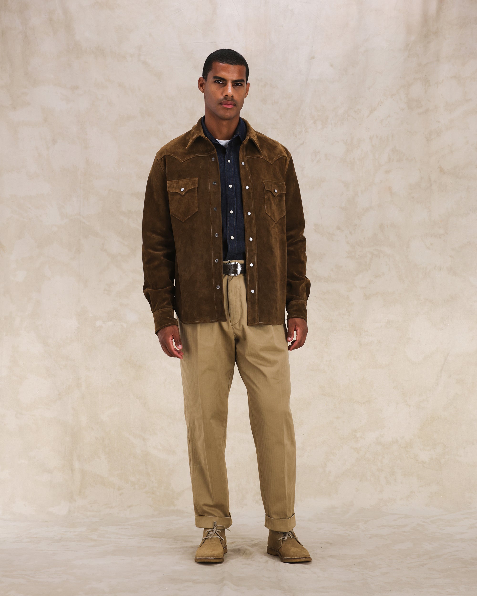 Ranch Camicia Texana in Crosta Scamosciata