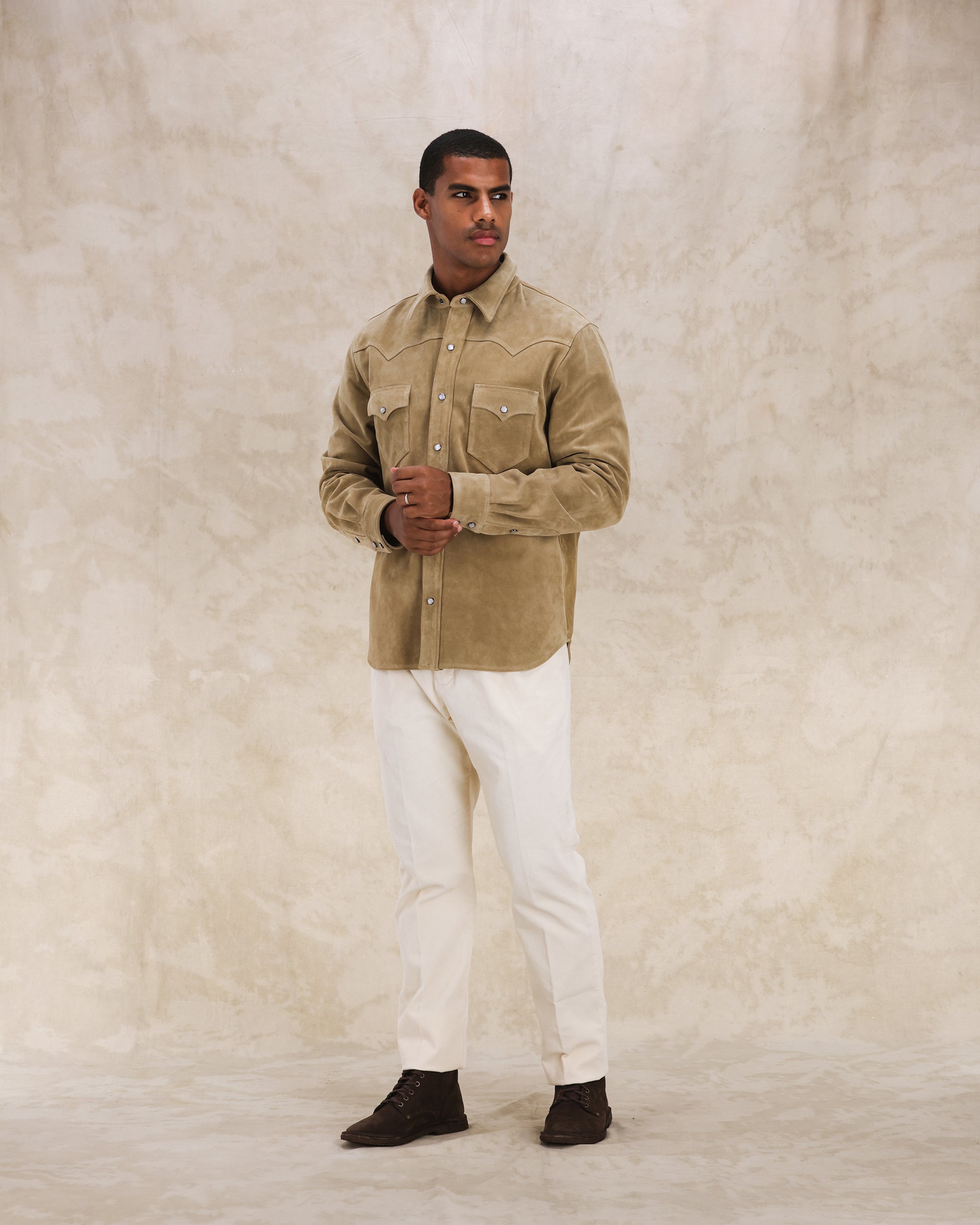 Ranch Camicia Texana in Crosta Scamosciata