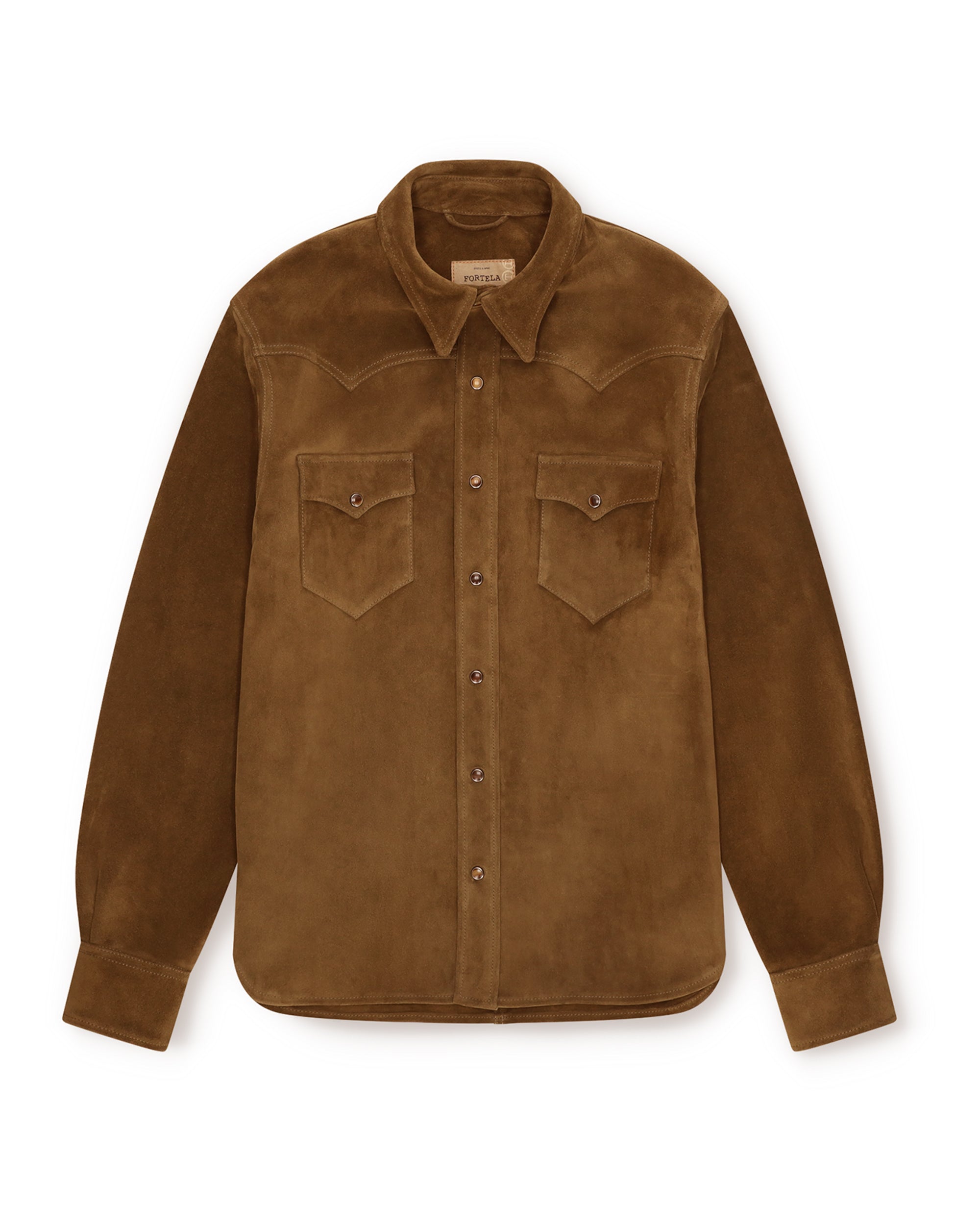 Ranch Texan Shirt in Suede Leather