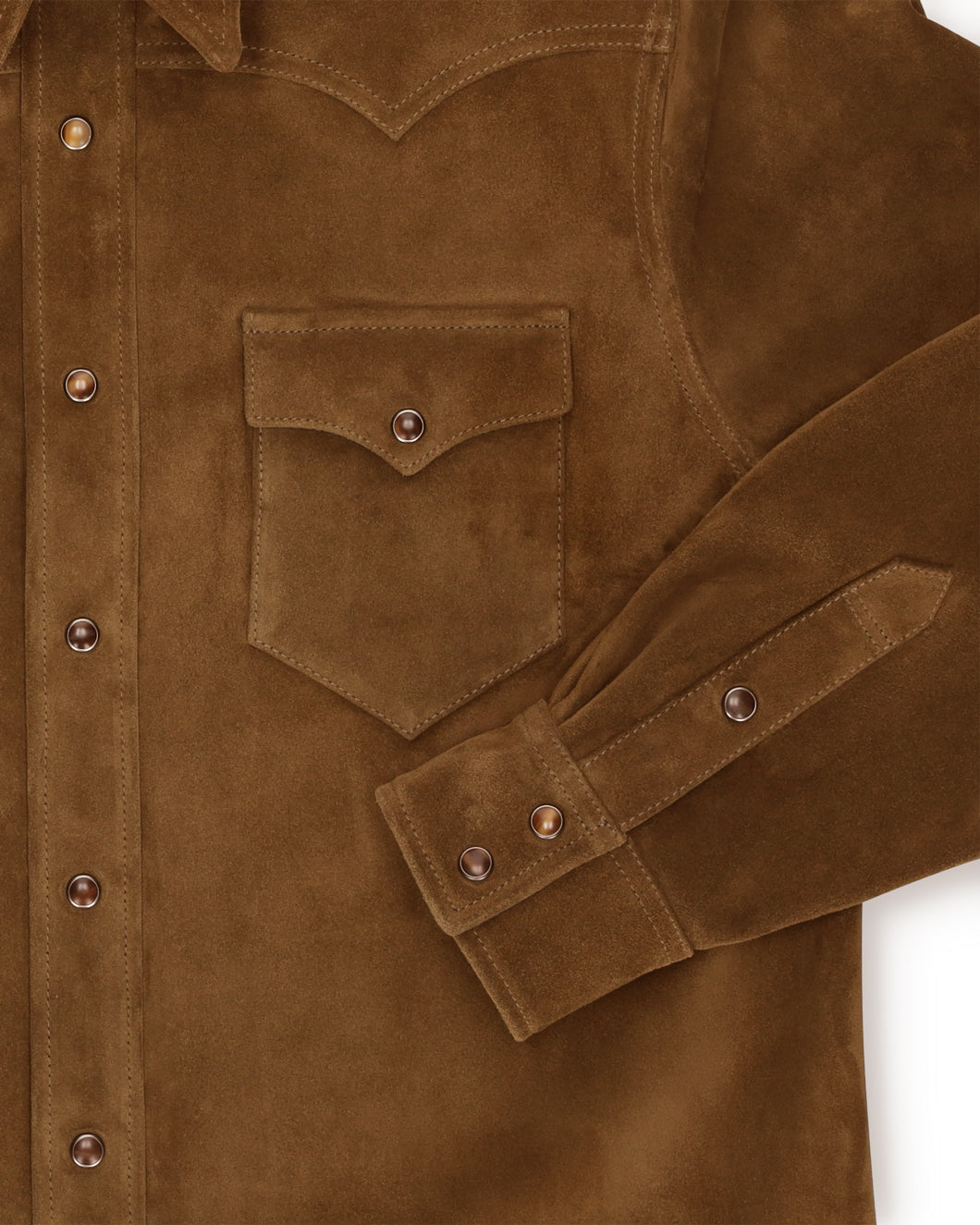 Ranch Texan Shirt in Suede Leather